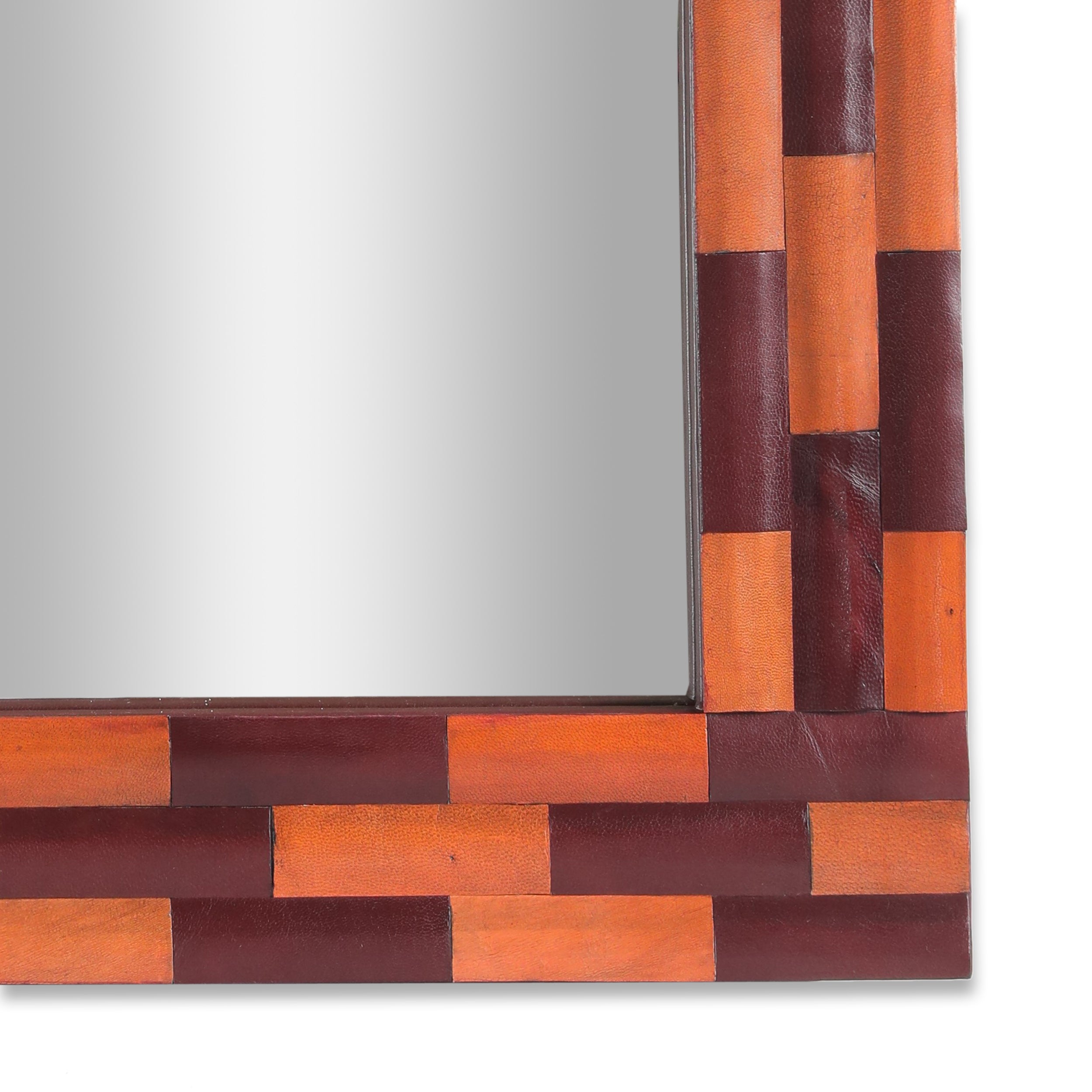 Leather Frame Wall Mirror