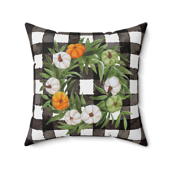 Black-and-White-Gingham-Tri-Color-Pumpkin-Wreath-Throw-Pillow-Home-Decor