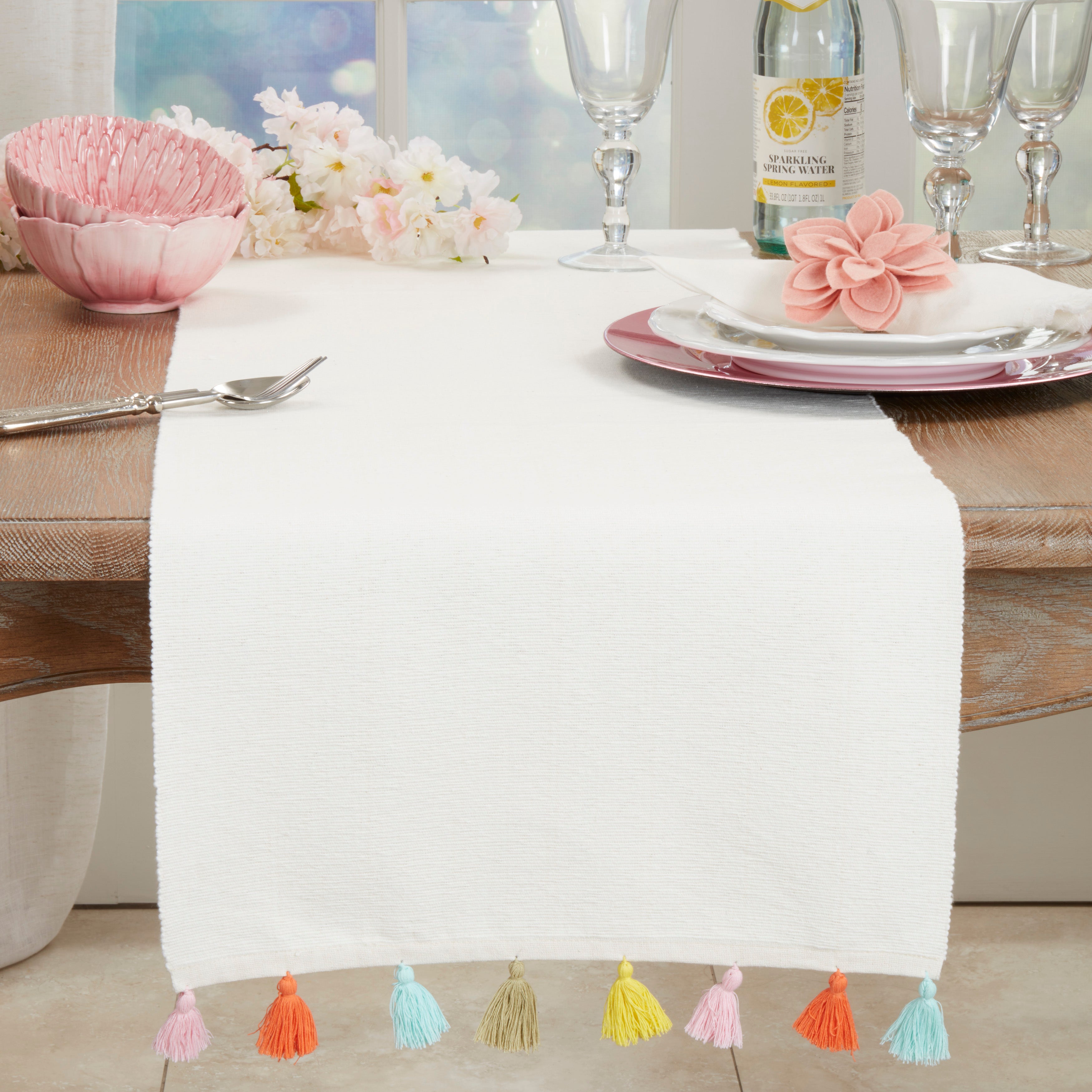 Colorburst Tassel Table Runner