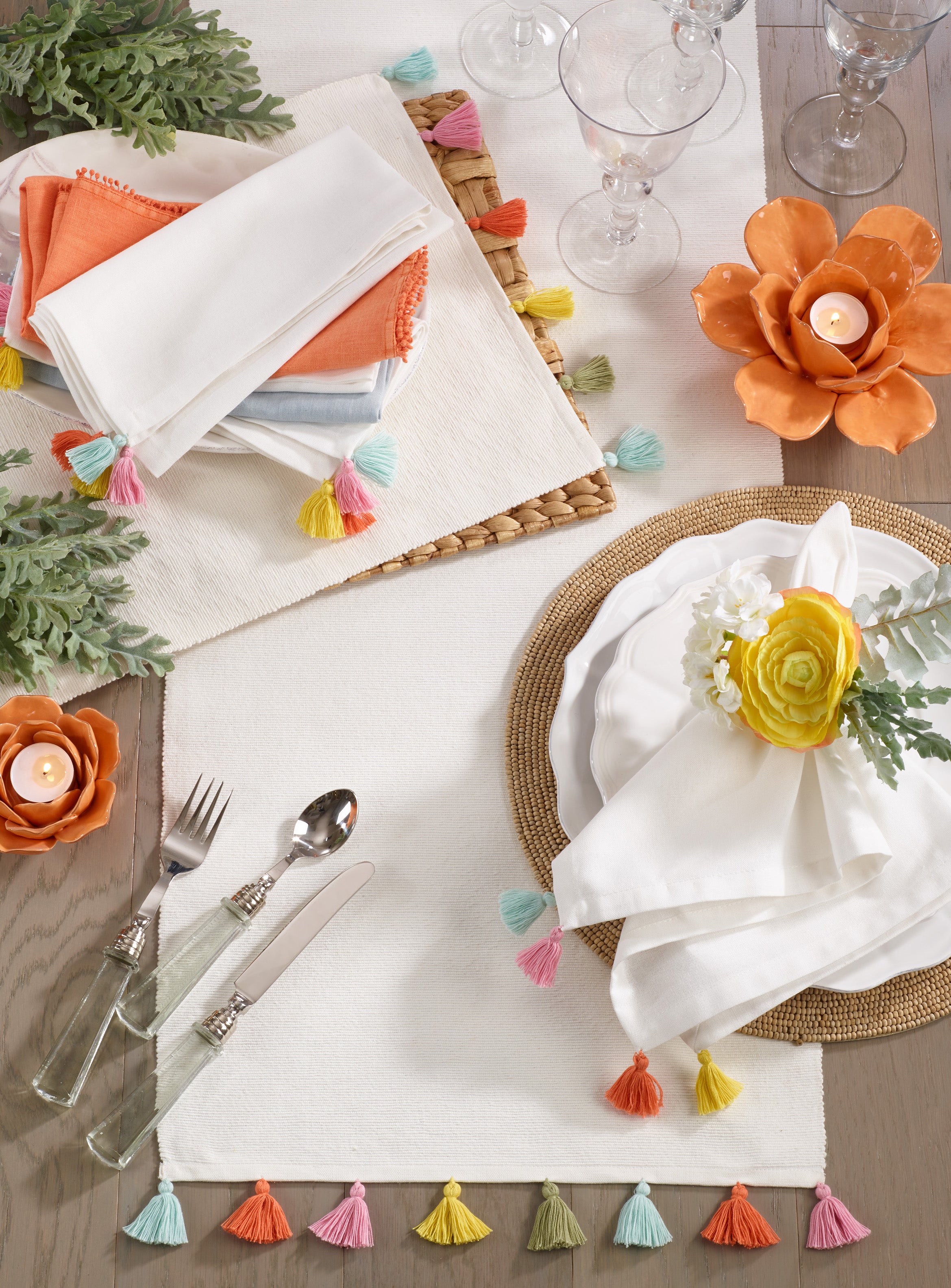 Colorburst Tassel Table Runner