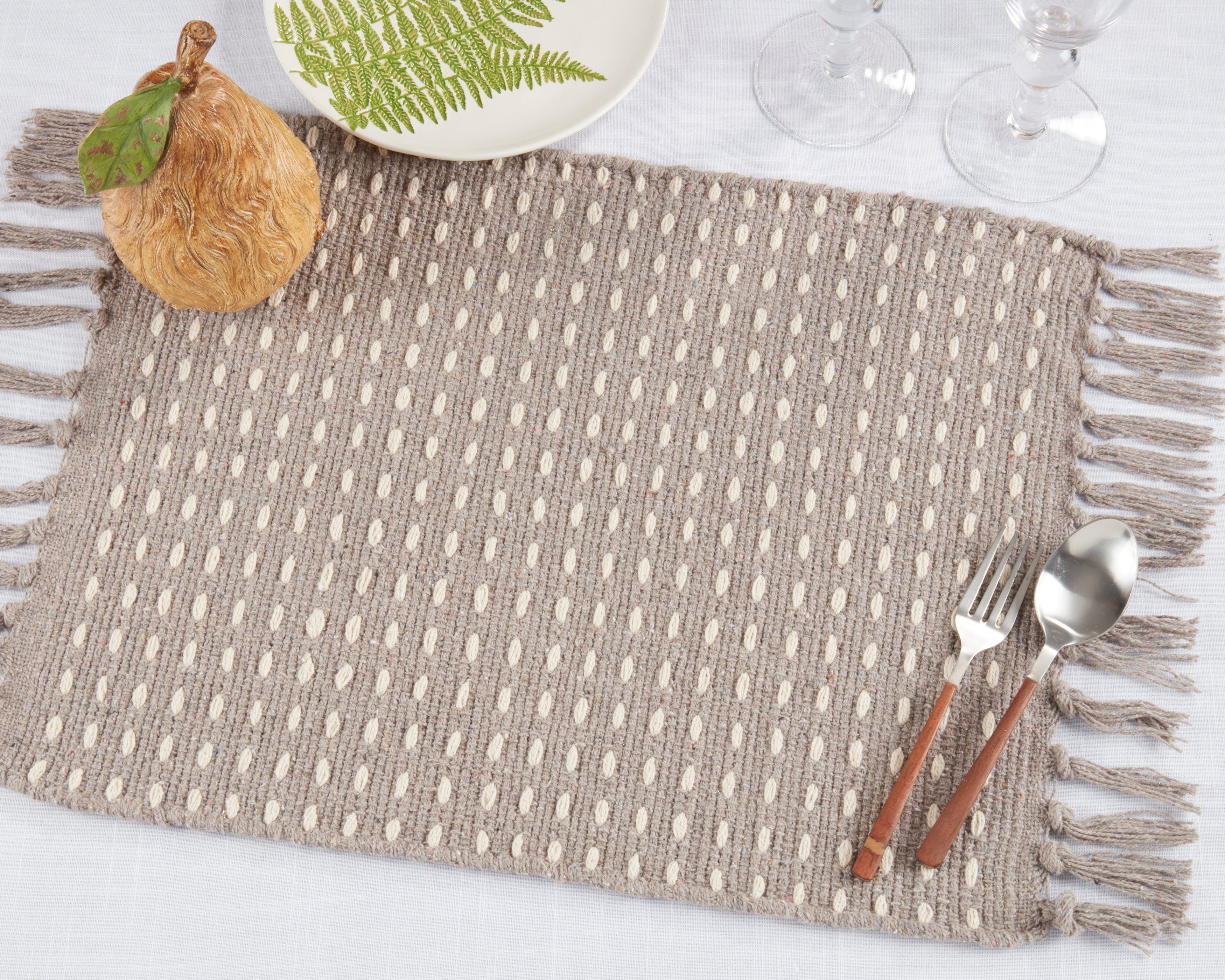 Dashed Woven Placemat, Set of 4