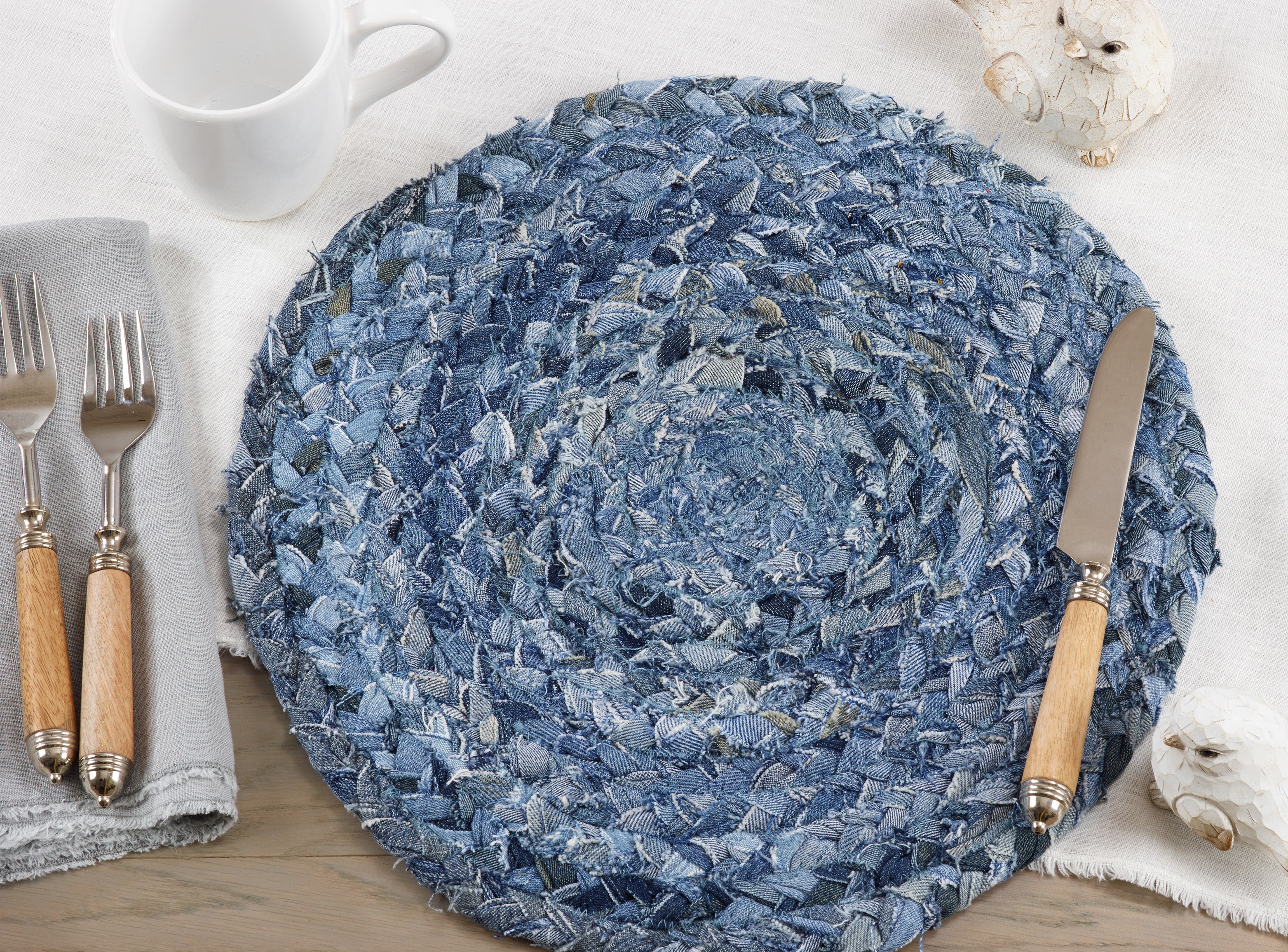 Denim Chindi Placemats, Set of 4