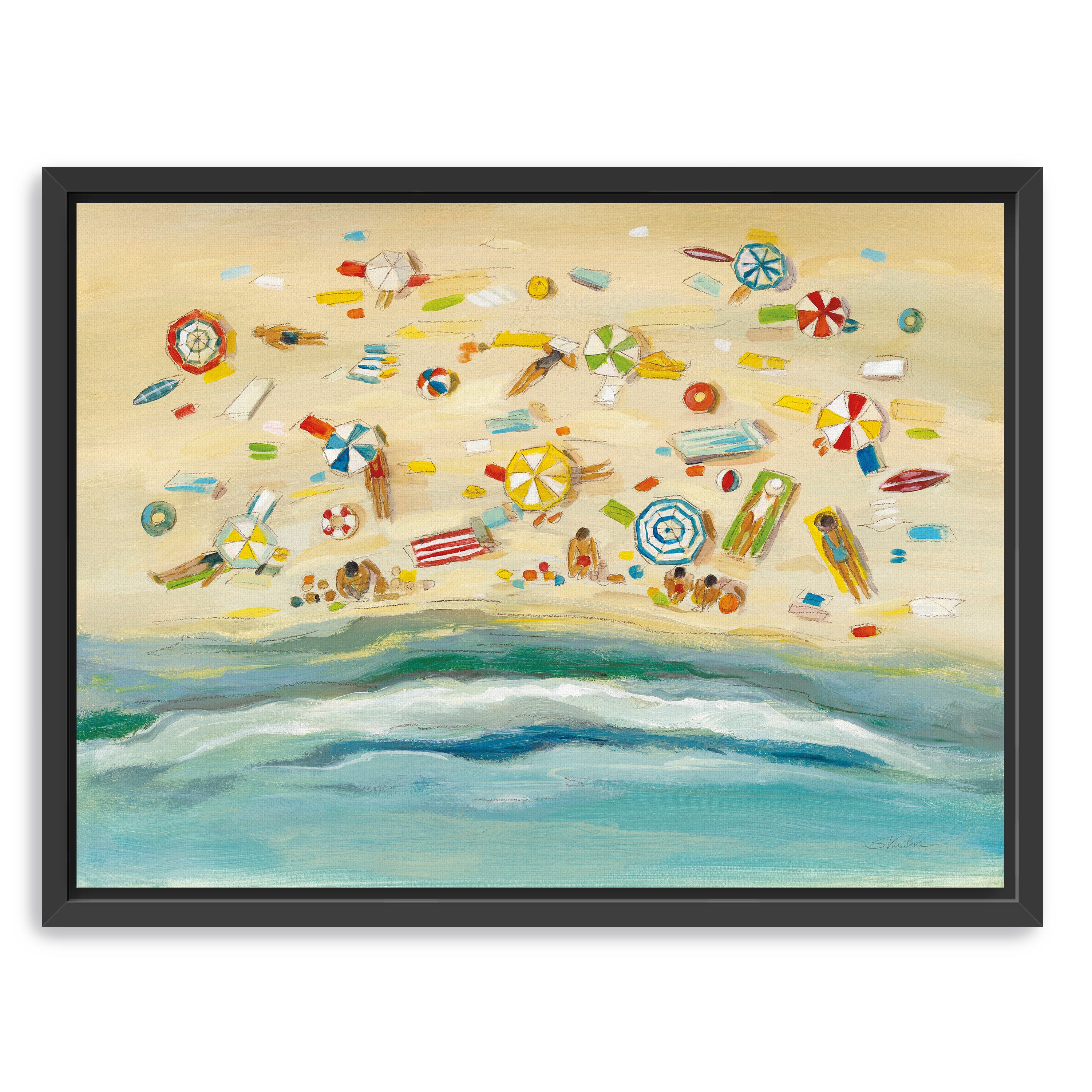 A Beach Day Canvas Giclee