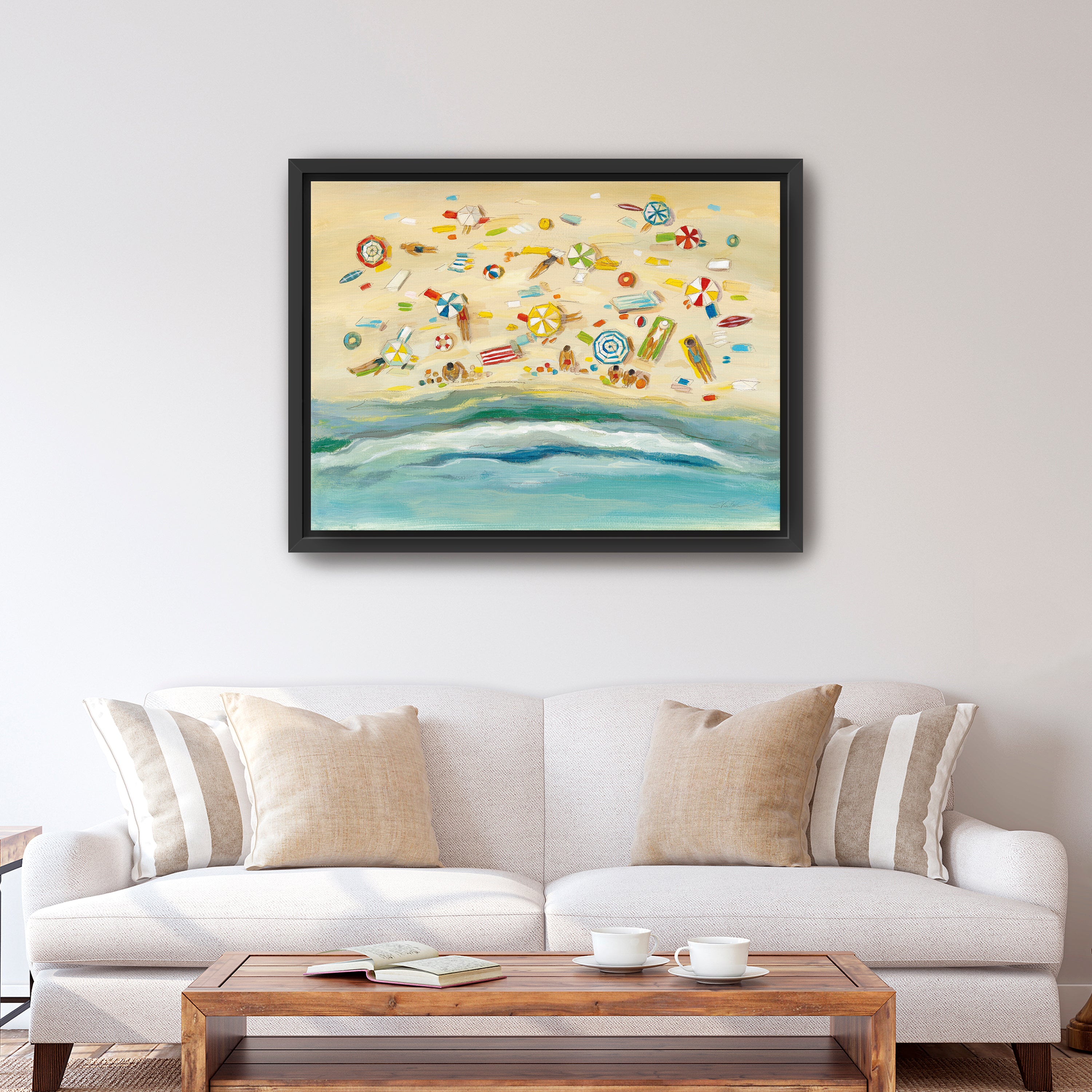 A Beach Day Canvas Giclee