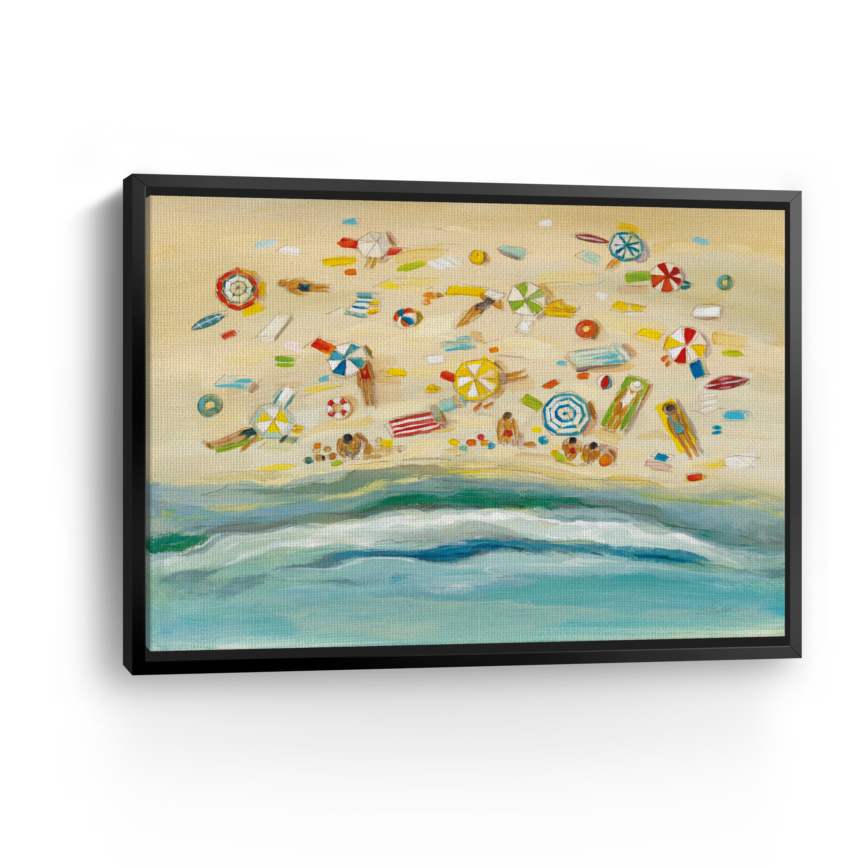 A Beach Day Canvas Giclee