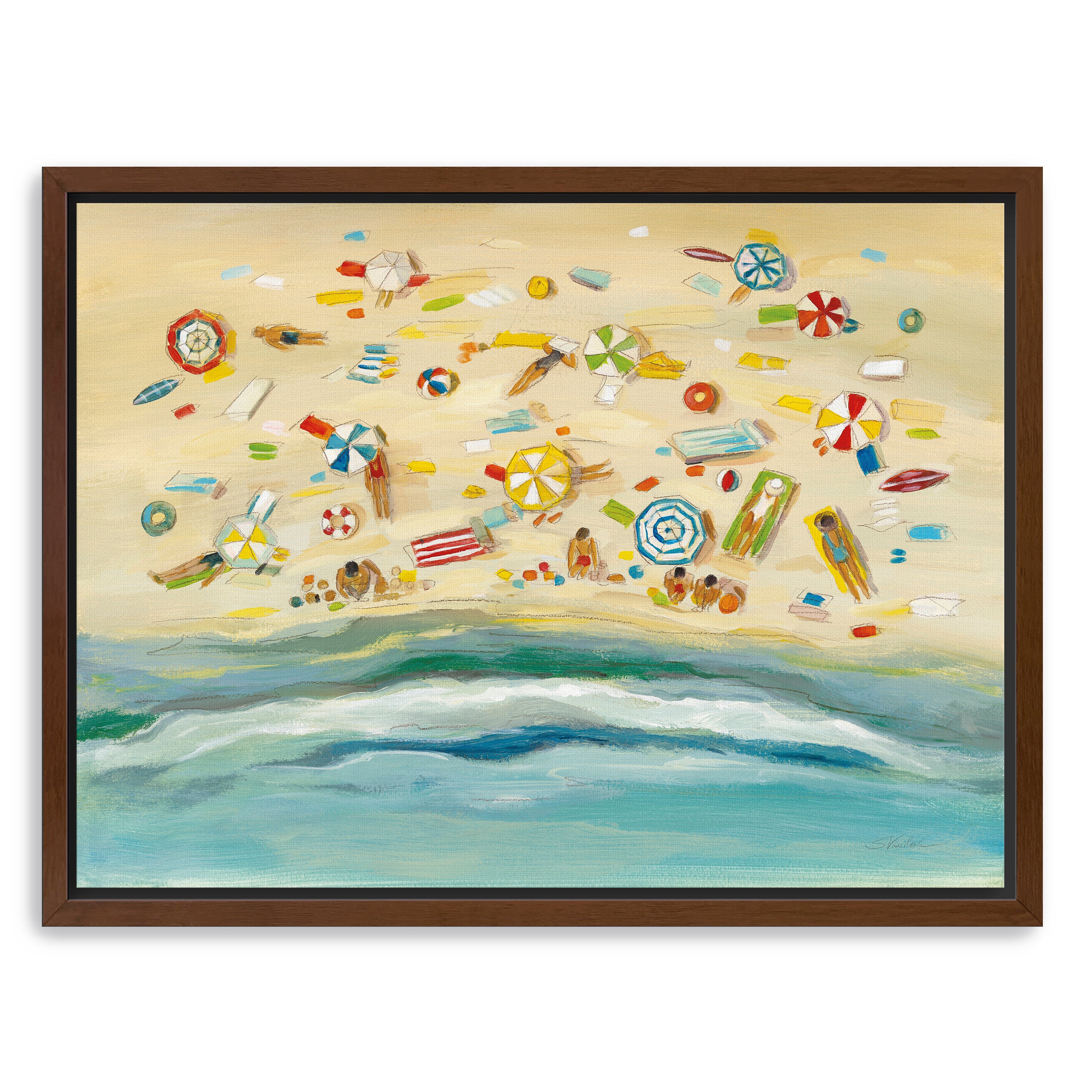 A Beach Day Canvas Giclee