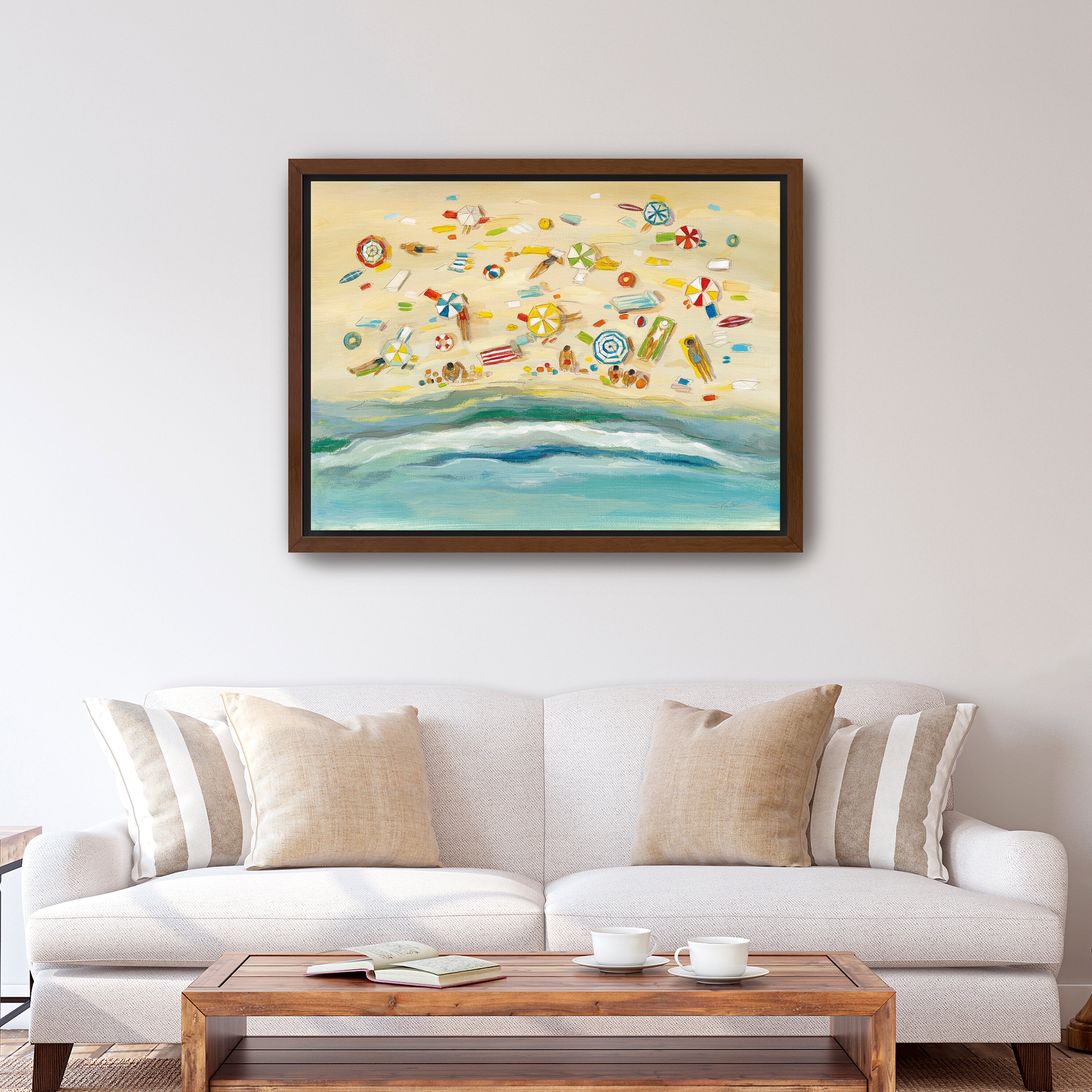 A Beach Day Canvas Giclee