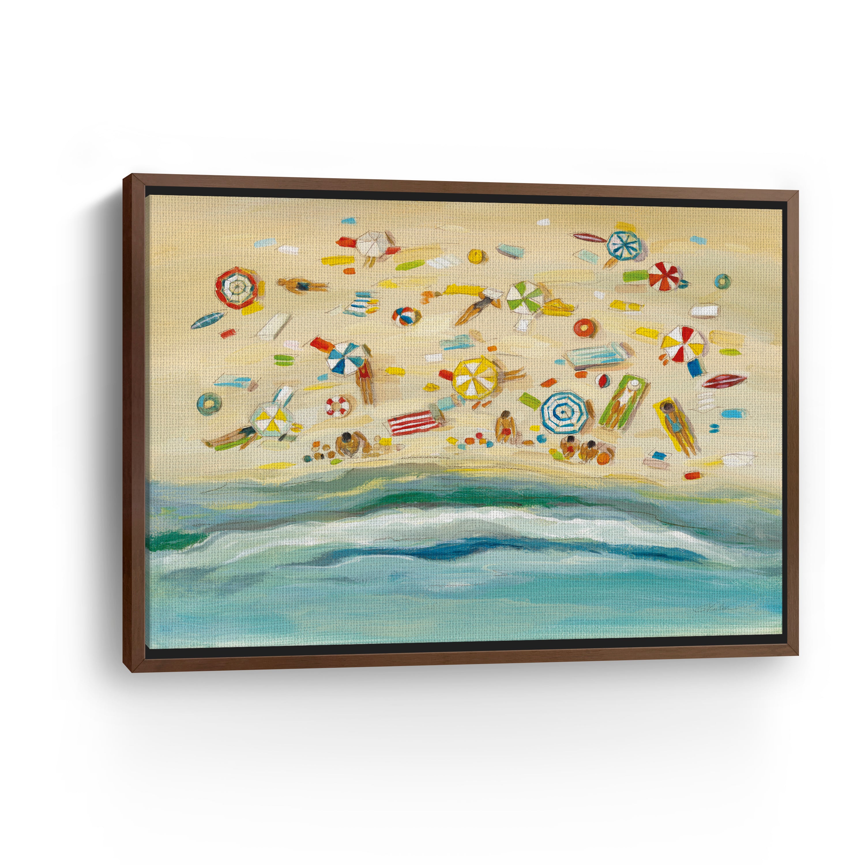 A Beach Day Canvas Giclee