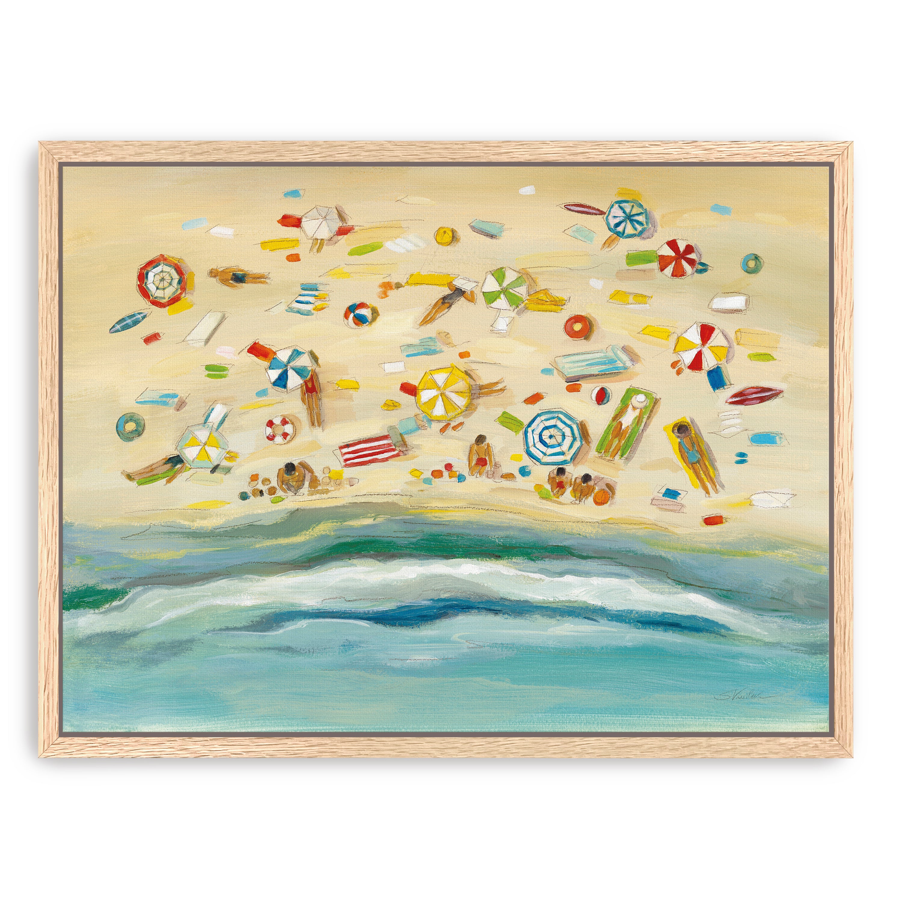 A Beach Day Canvas Giclee