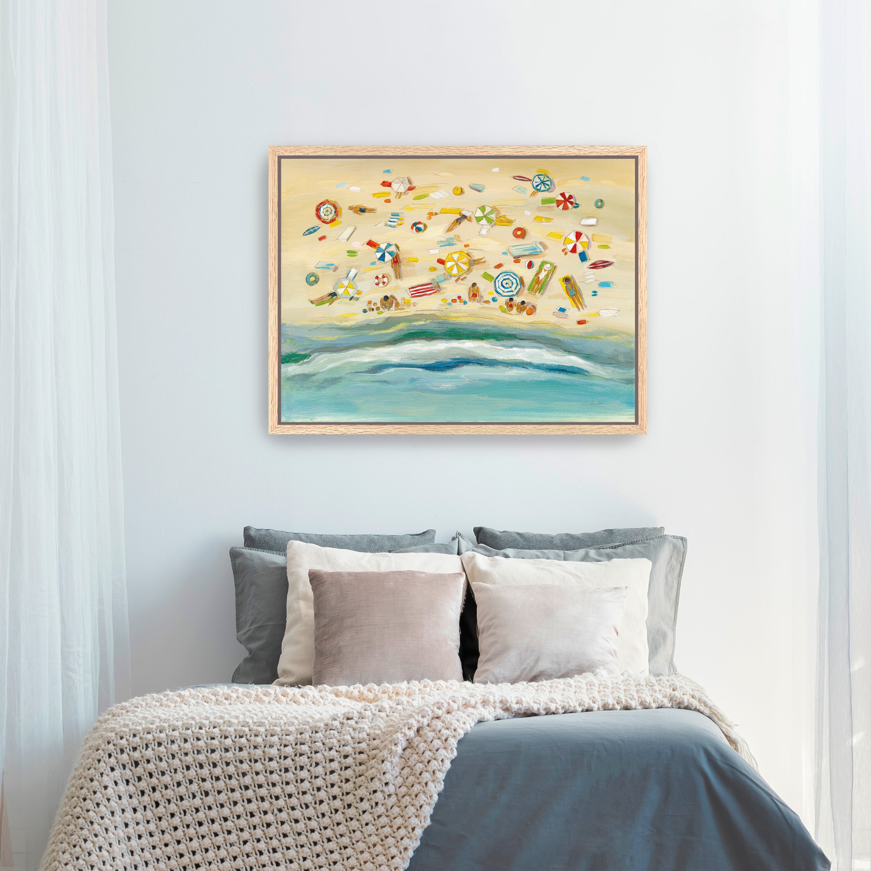 A Beach Day Canvas Giclee