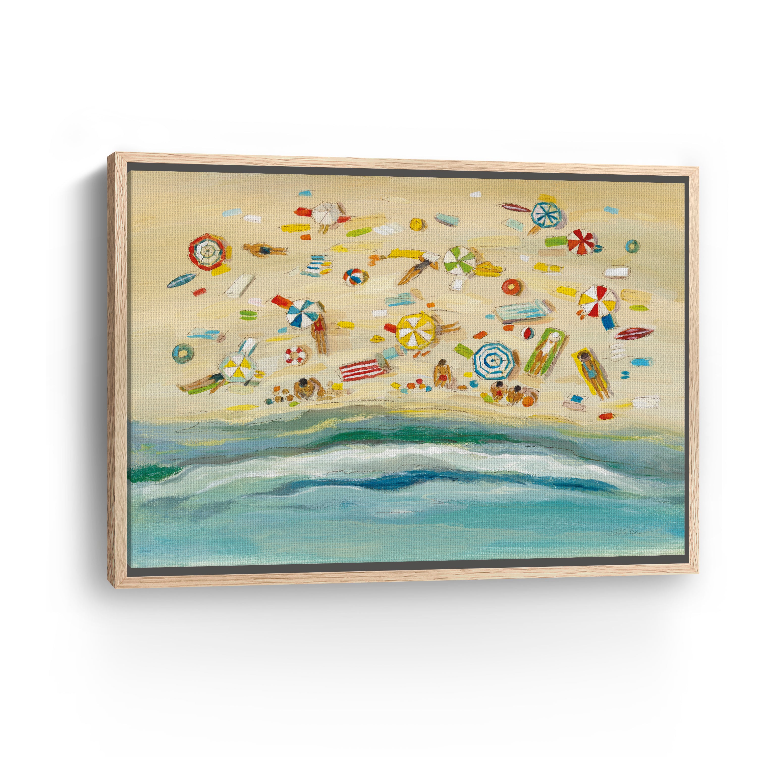 A Beach Day Canvas Giclee