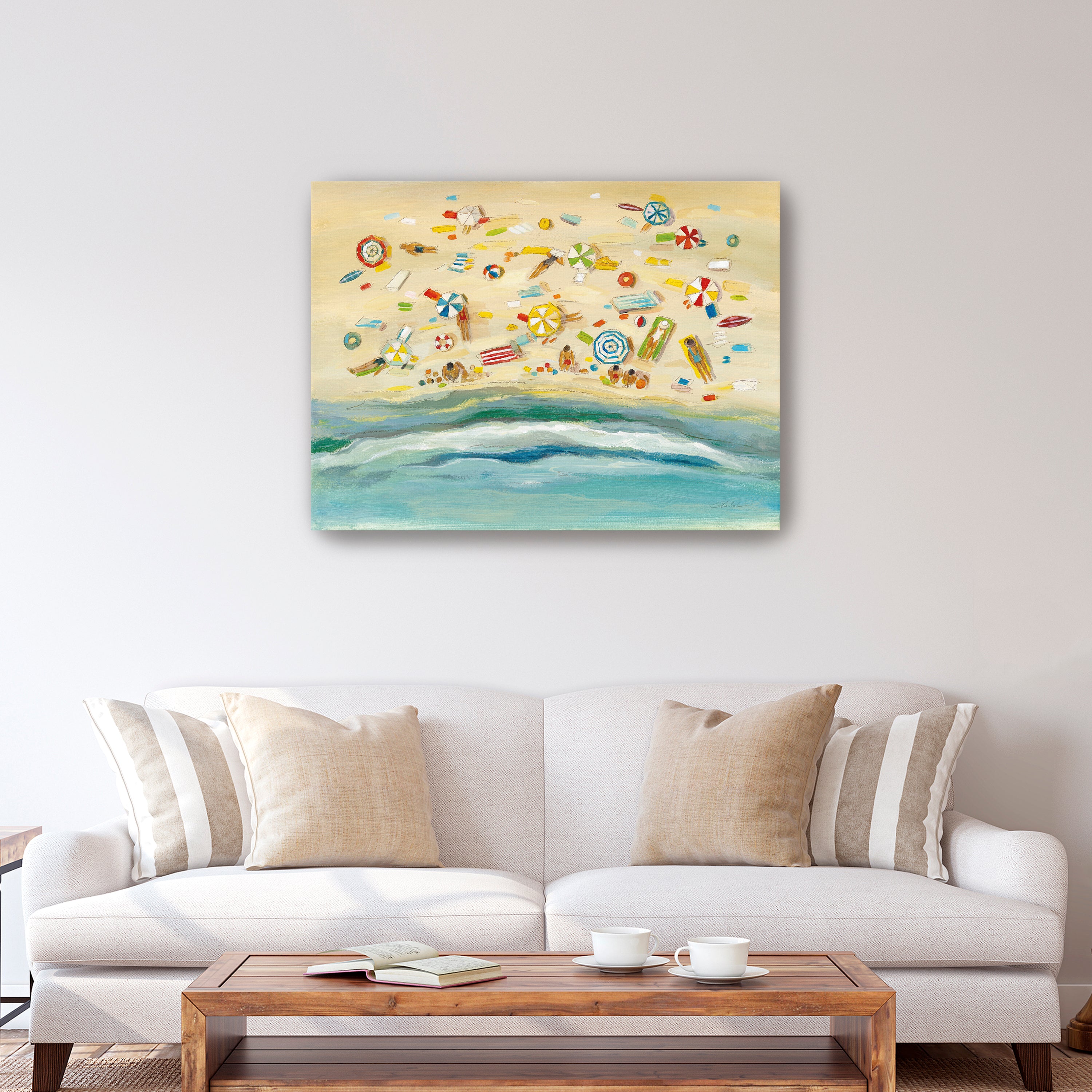 A Beach Day Canvas Giclee