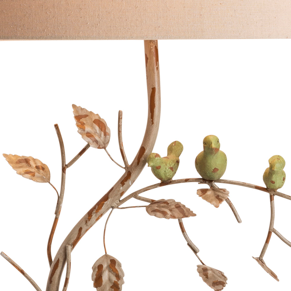 Leaf and Bird Table Lamp