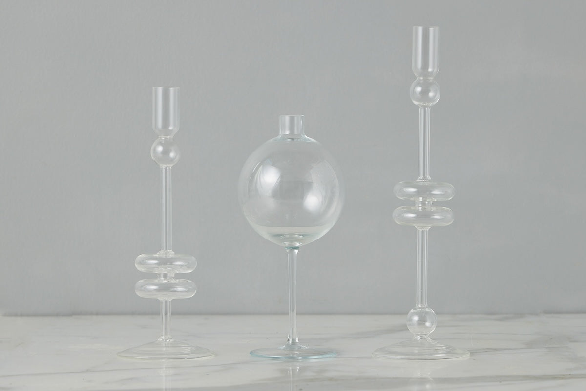 Clear Wine Glass Vase