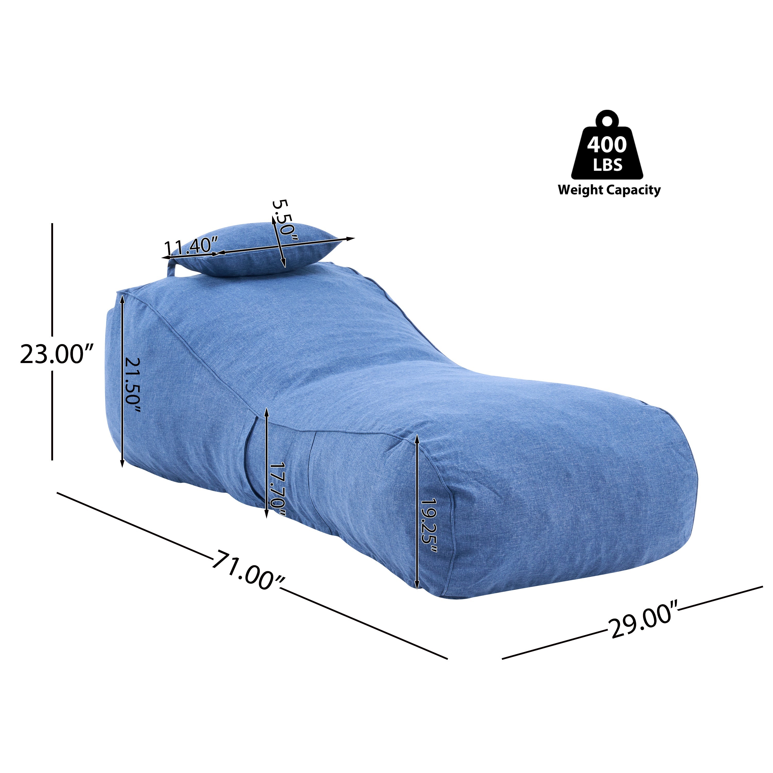 Lemoore Outdoor Patio Bean Bag Lounger