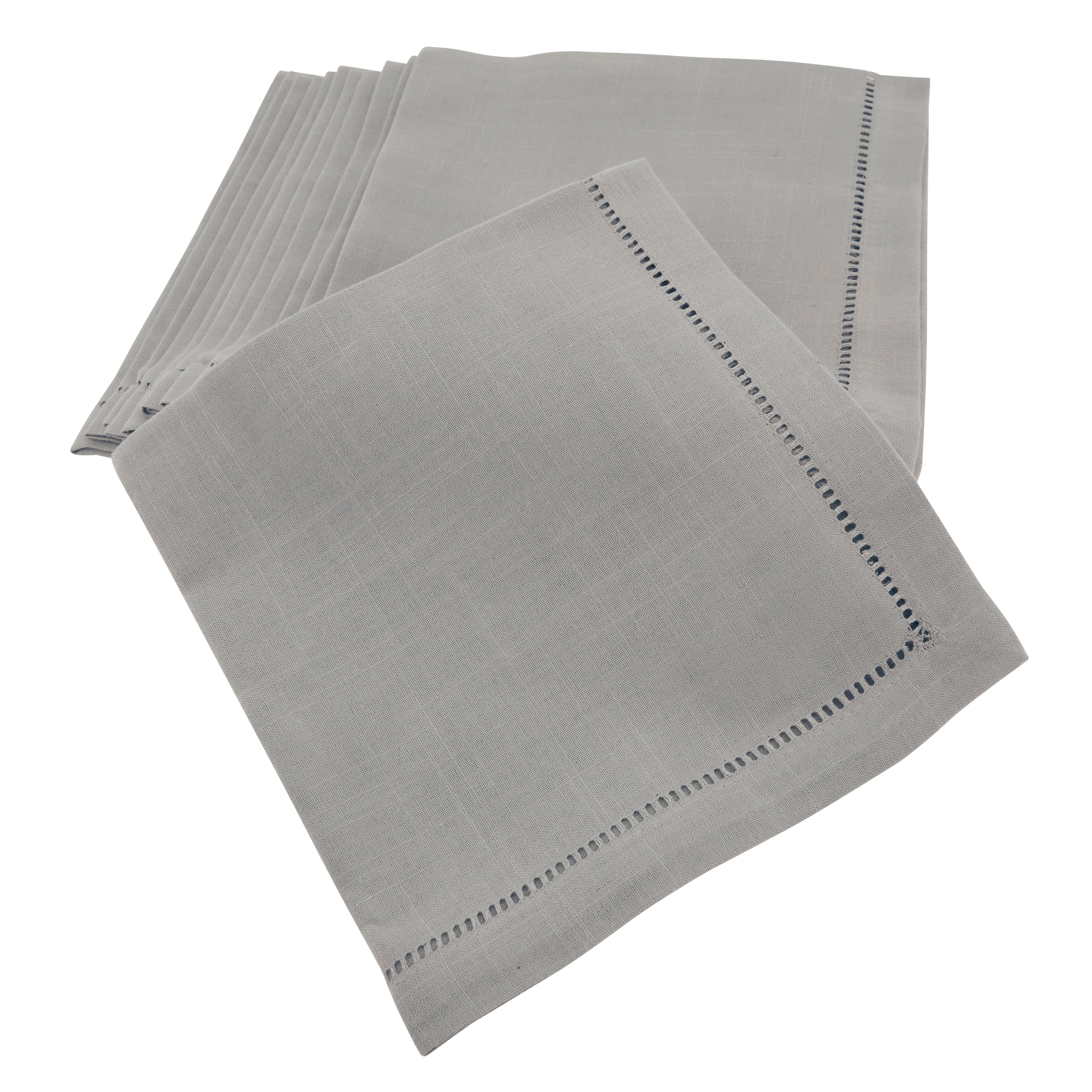Dinner Napkin with Hemstitched Border, Set of 12