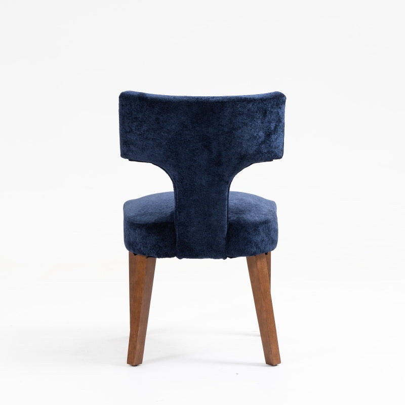 Upholstered T-Back Dining Chairs, Set of 2