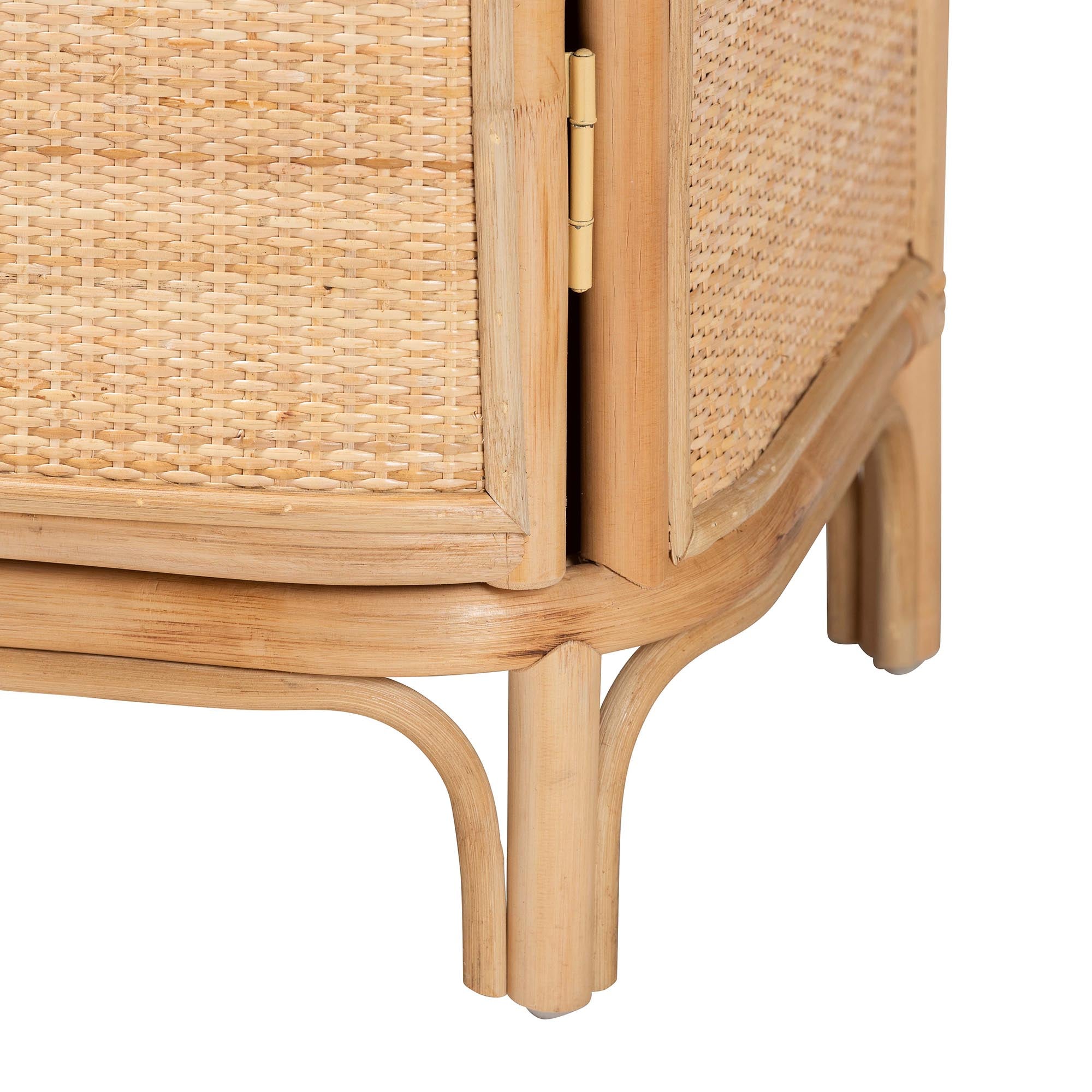 Bohemian Natural Rattan Nightstand