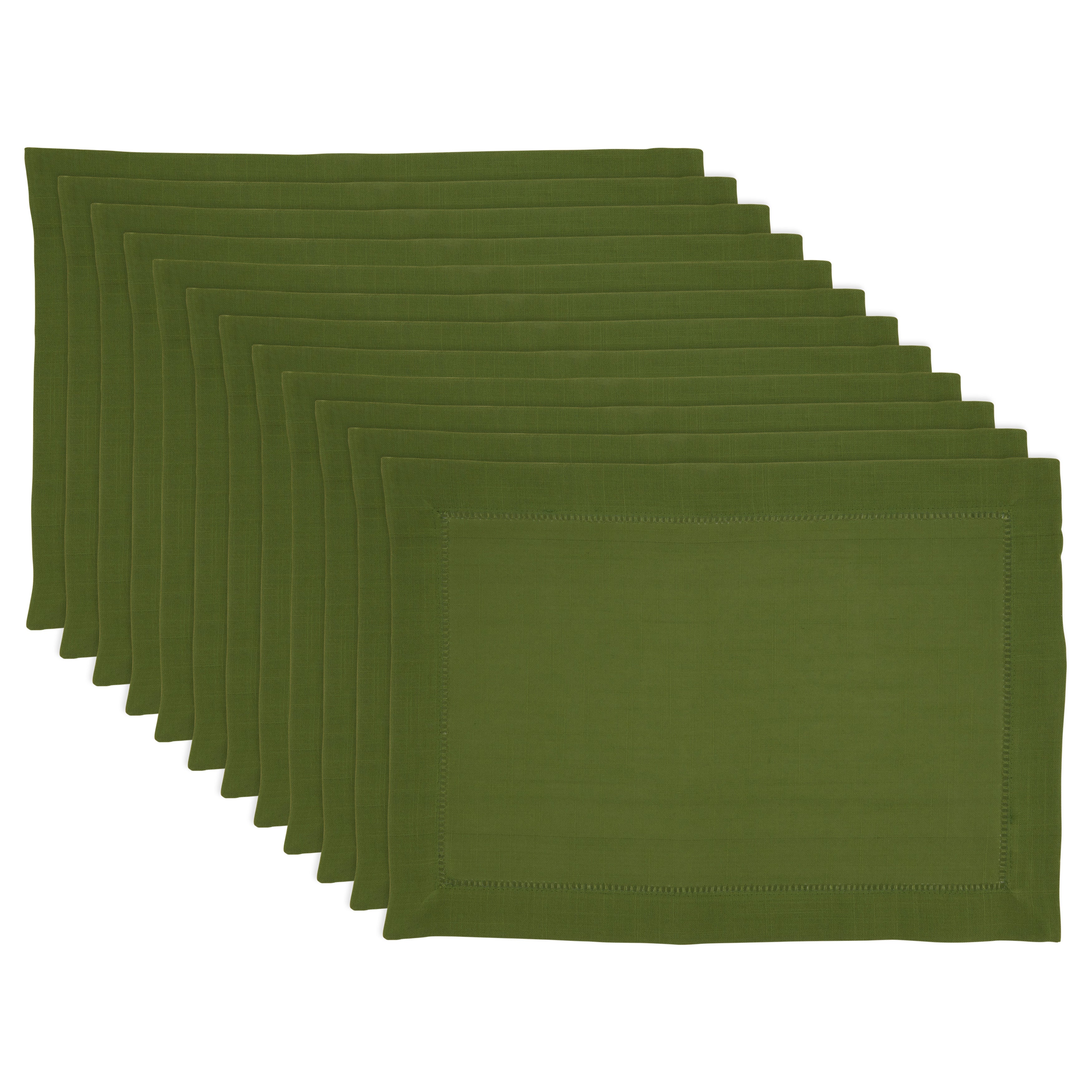 Rochester Collection Placemat with Hemstitched Border, Set of 12