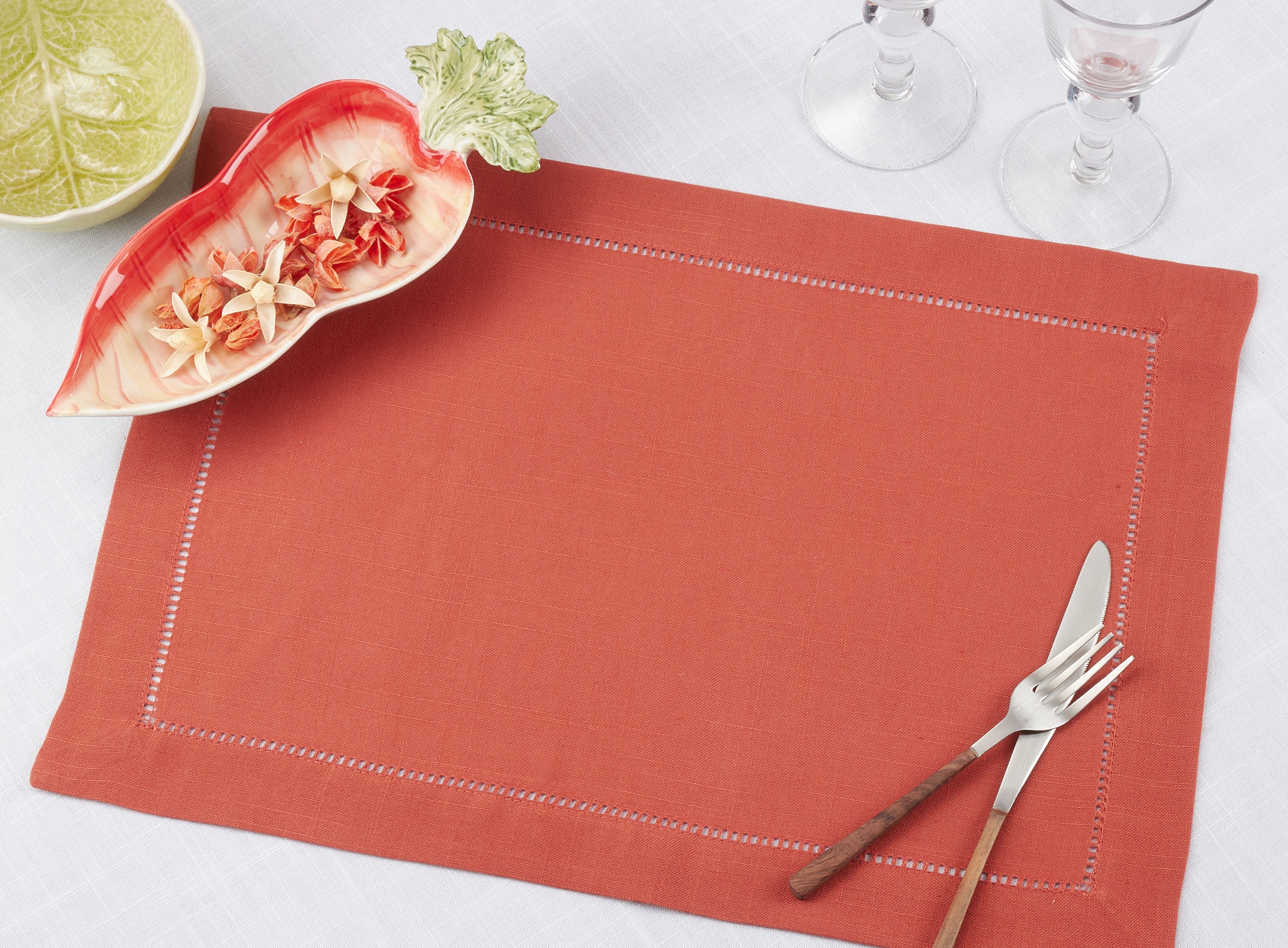 Hemstitched Border Placemat, Set of 12