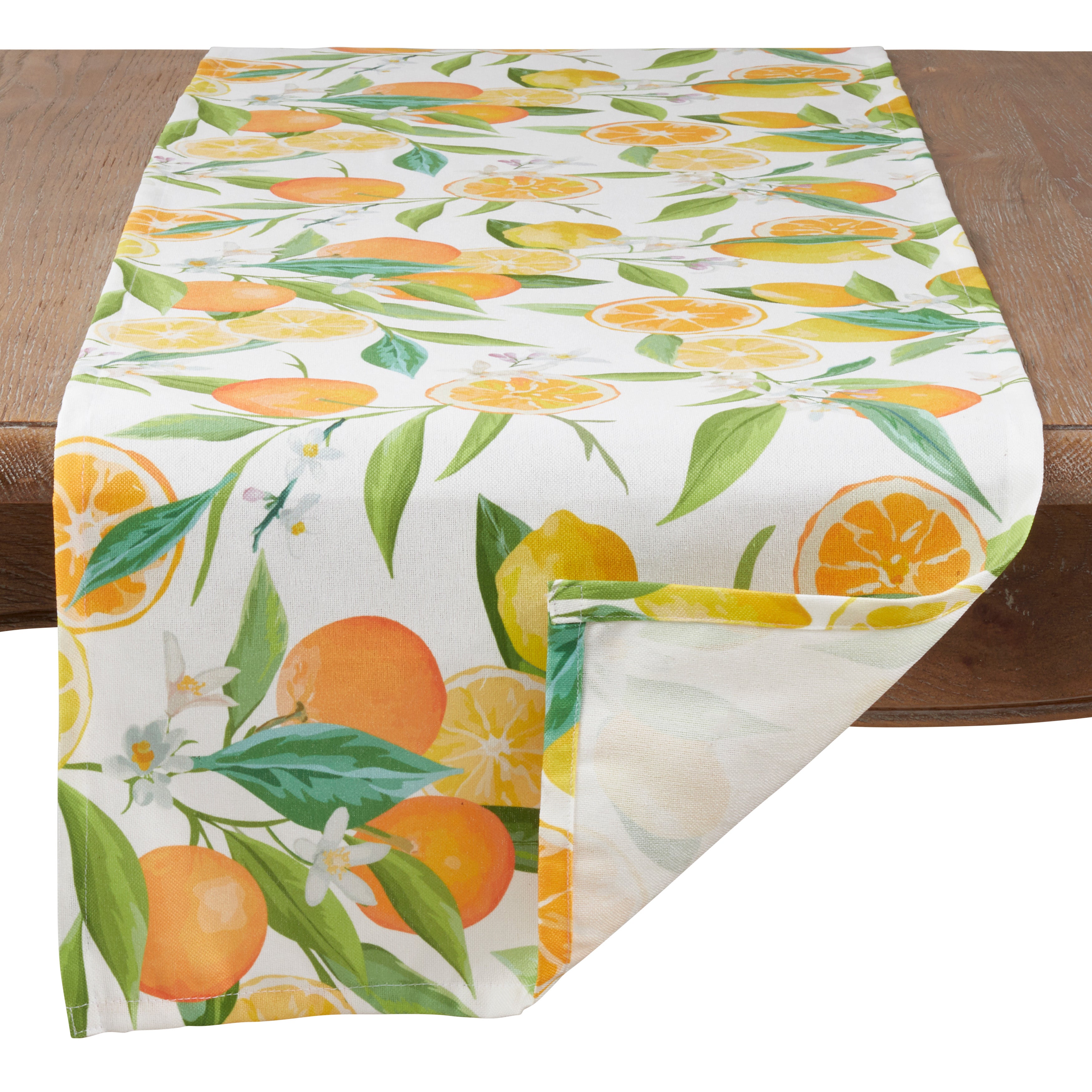 Lemon And Orange Print Table Runner