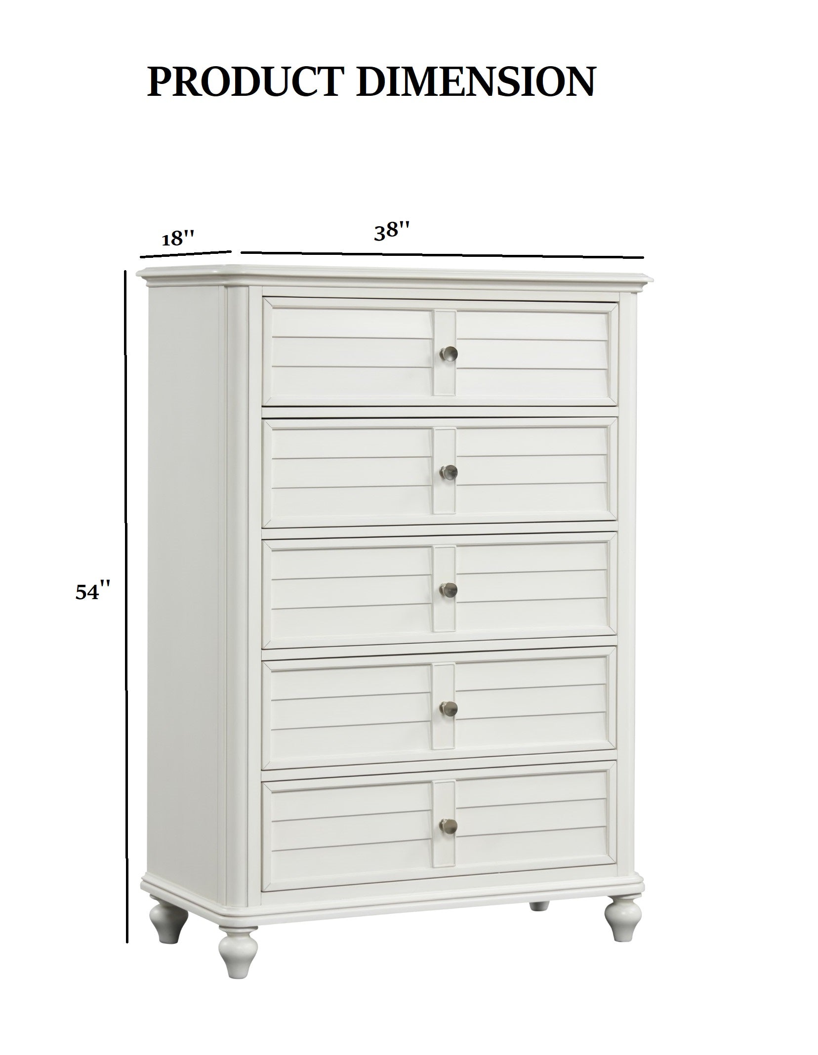 Coastal Traditional Antique White Chest of Drawers