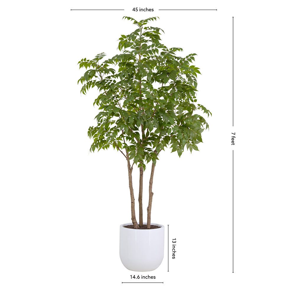 Faux Potted Sumac Tree, 7 ft