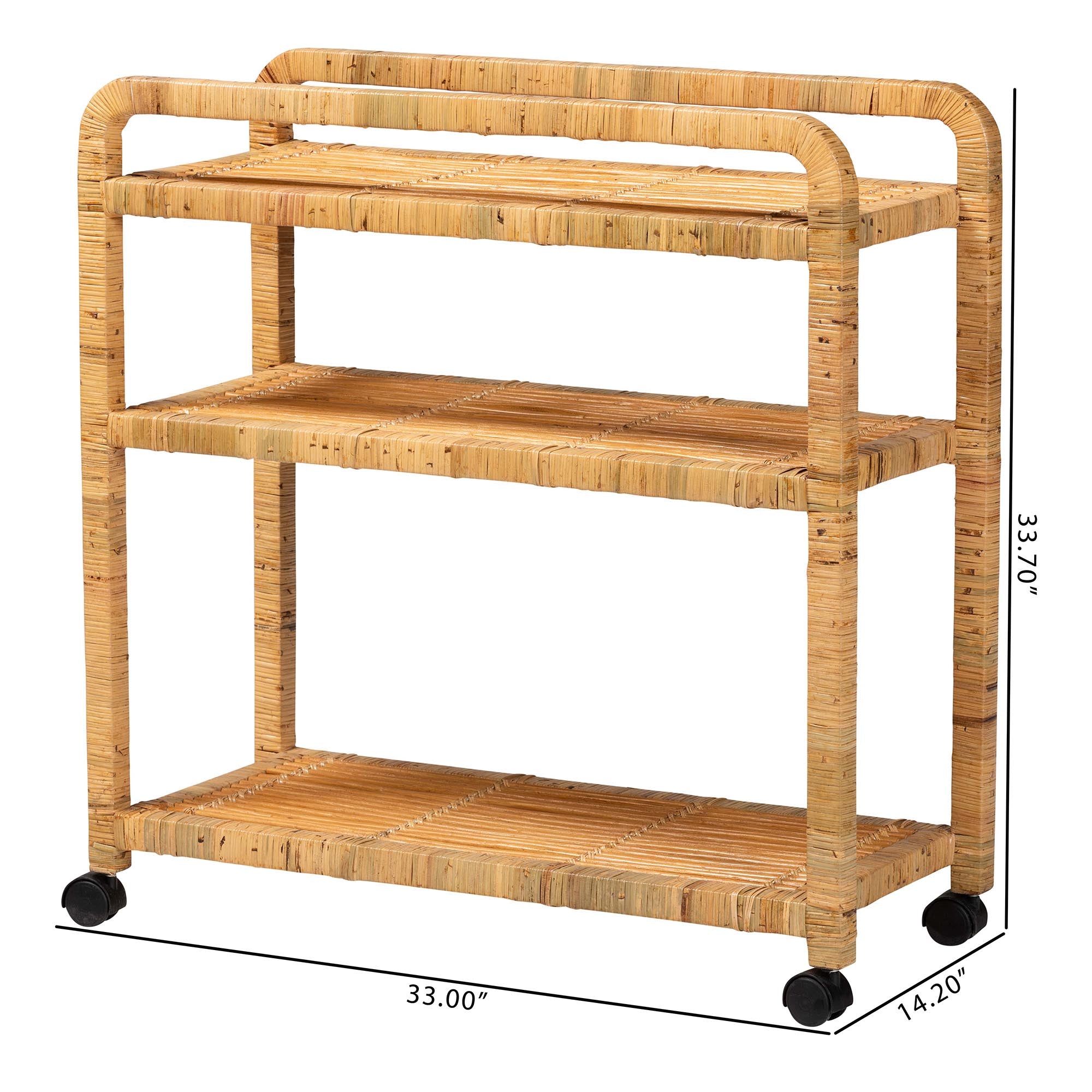 Maizie Rattan Bar Cart
