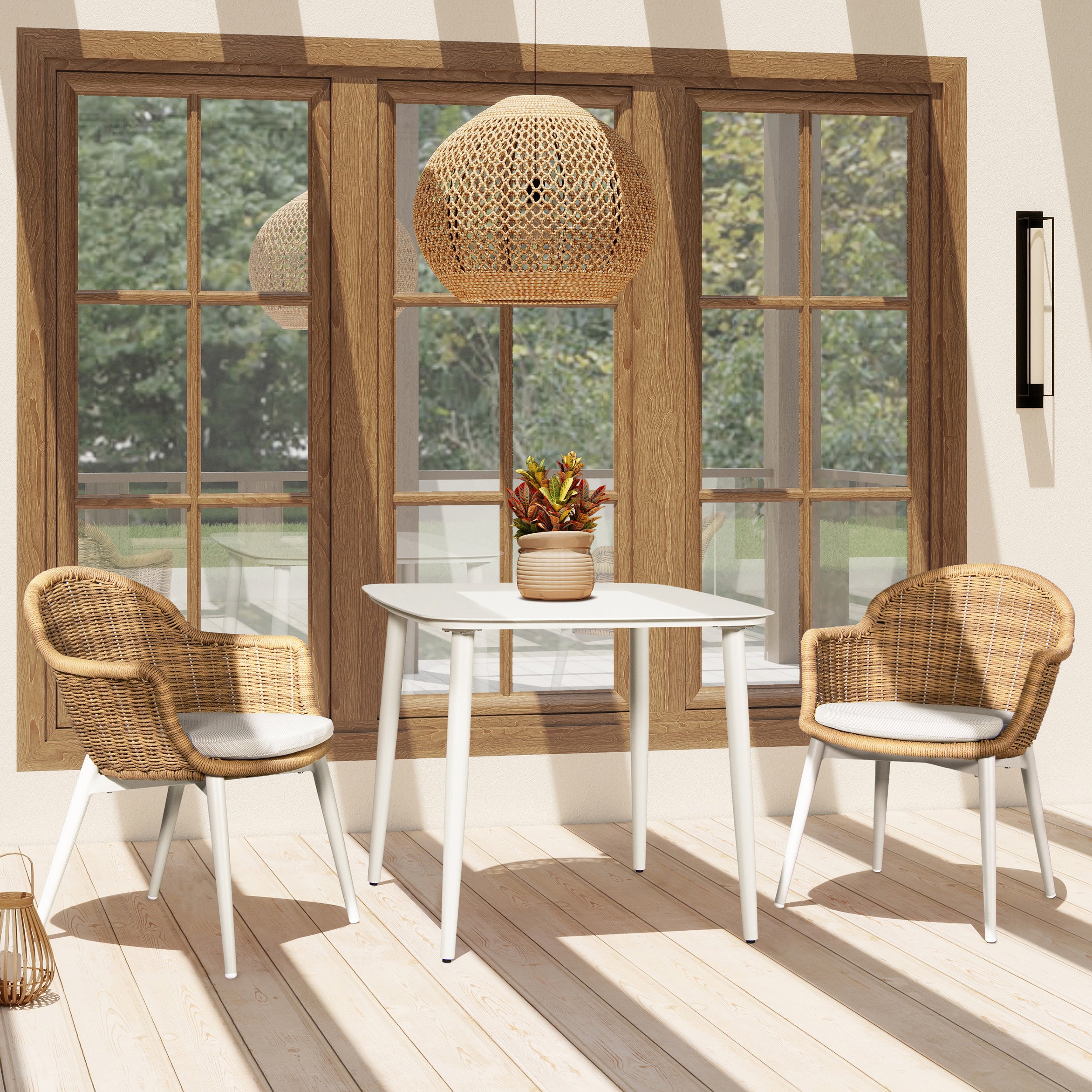 Santorini Outdoor Dining Chairs, Set of 2