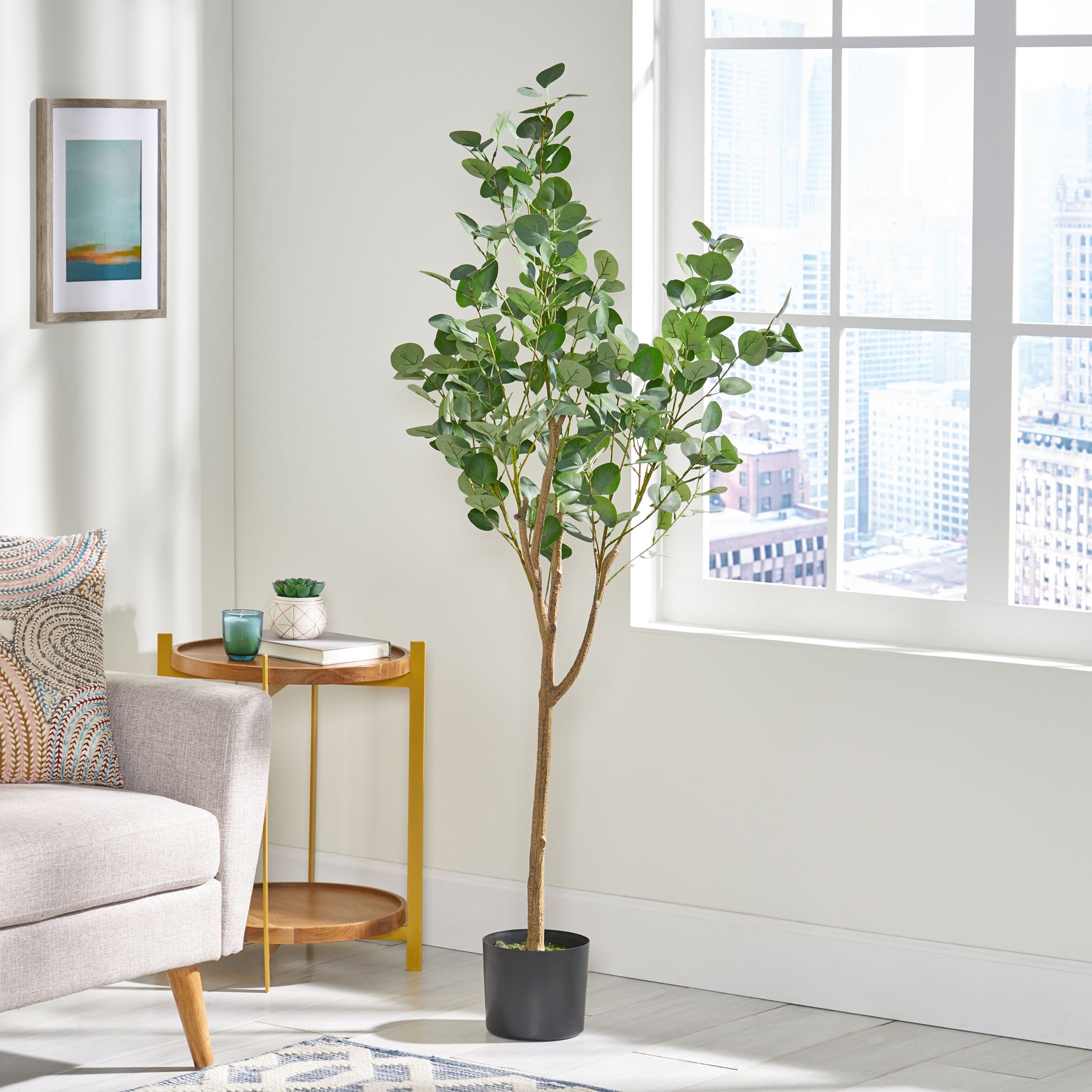 59" Artificial Eucalyptus Tree