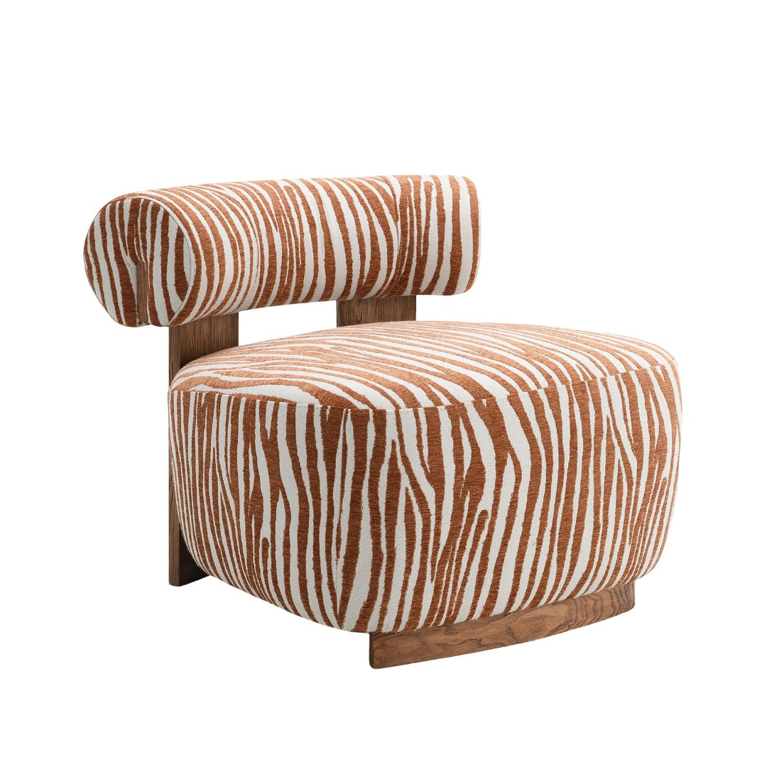 Avril Modern Zebra Stripe Accent Chair