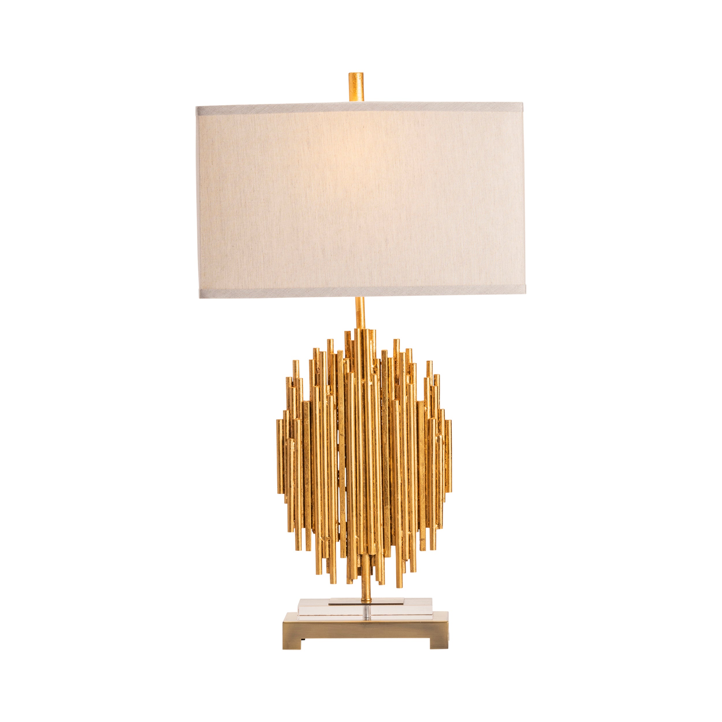 Layered Metal Rod Table Lamp
