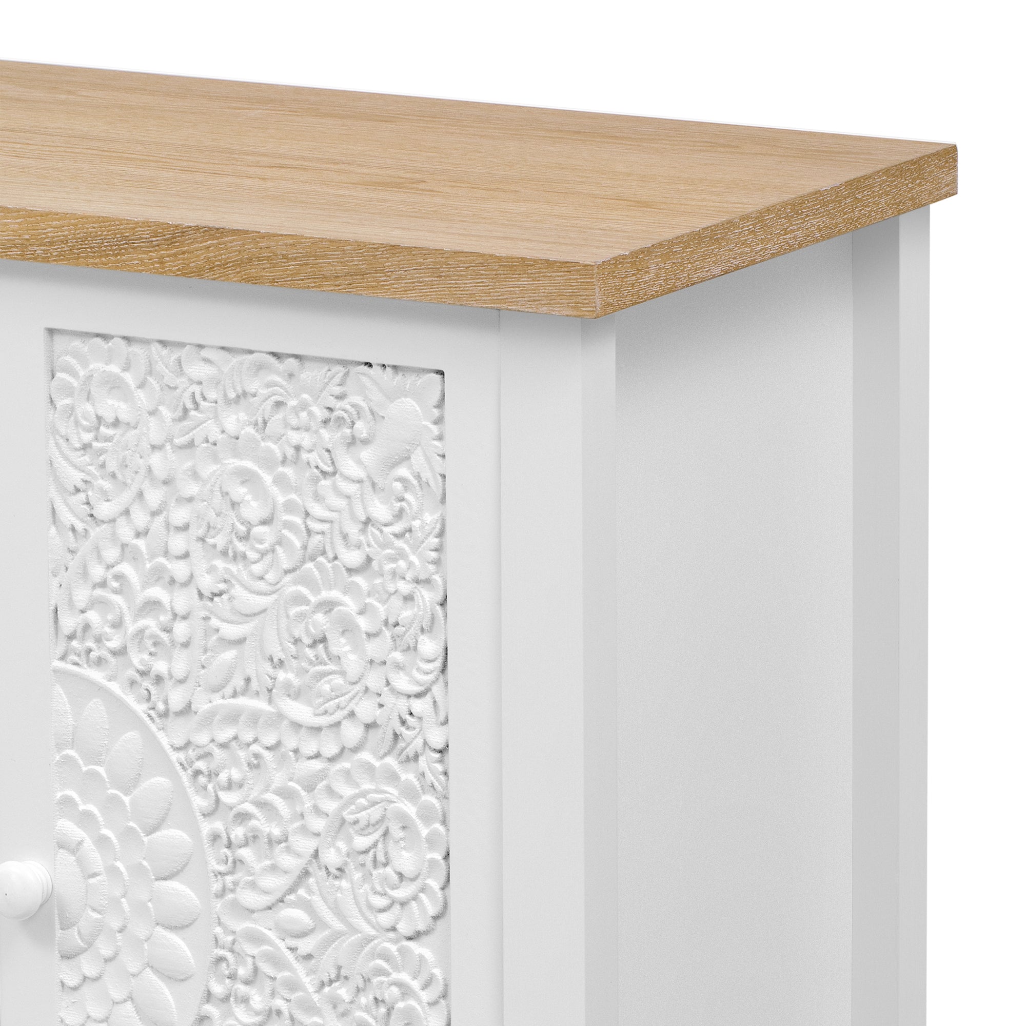Carved Wood TV Stand
