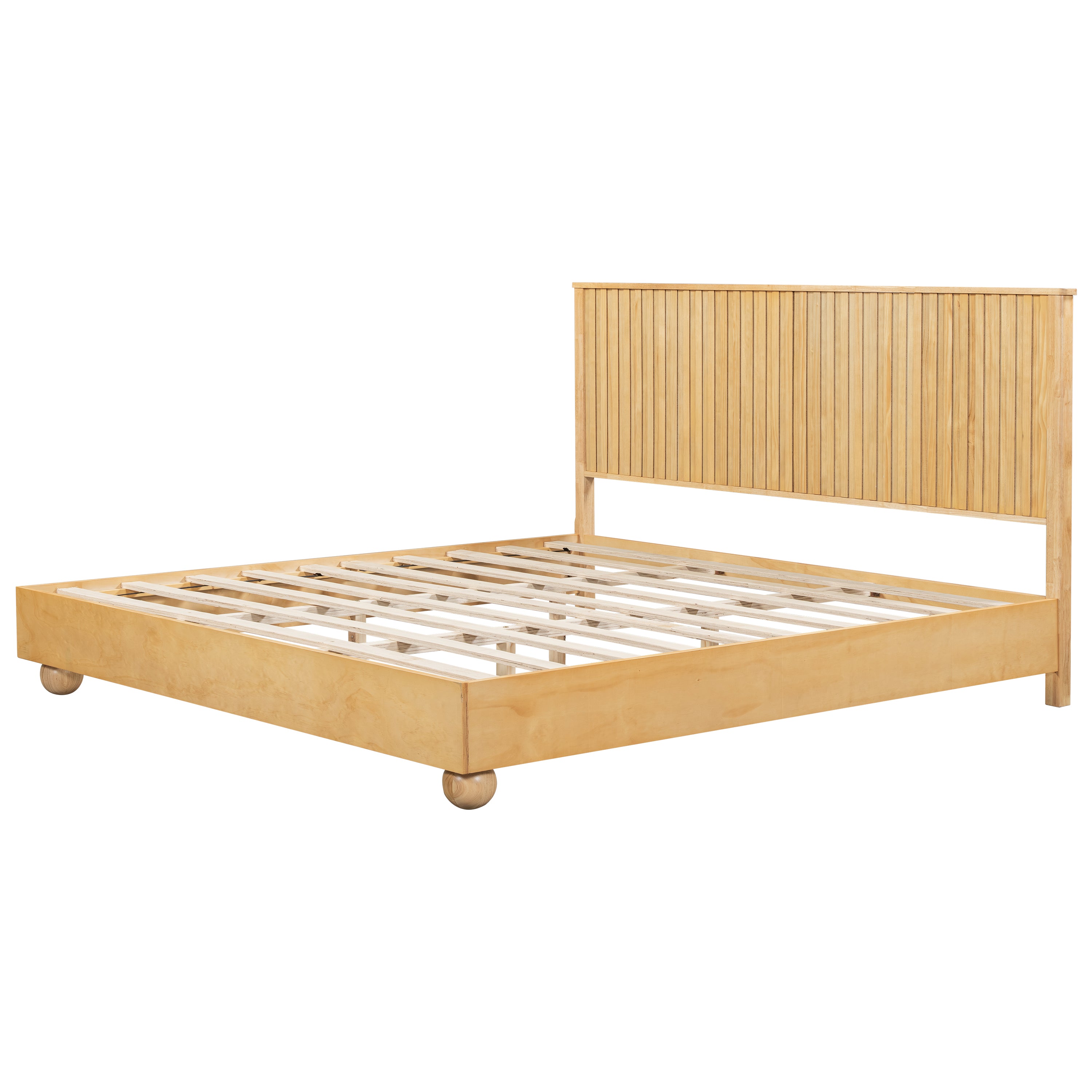 Bed Frame With Reeded Headboard