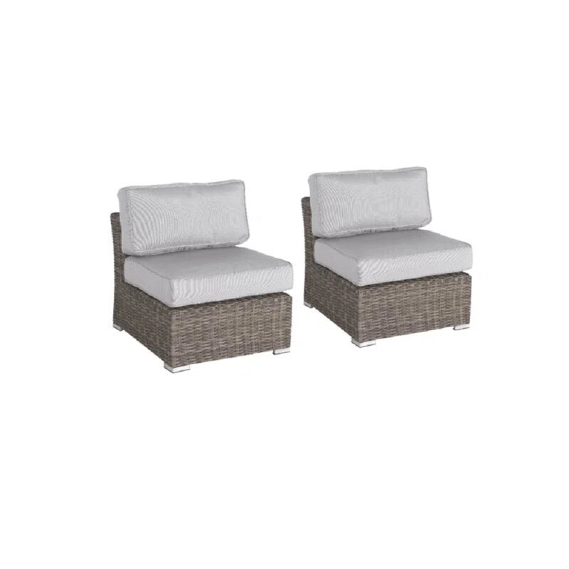 4-Piece Rattan Sectional Seating Set with Cushions