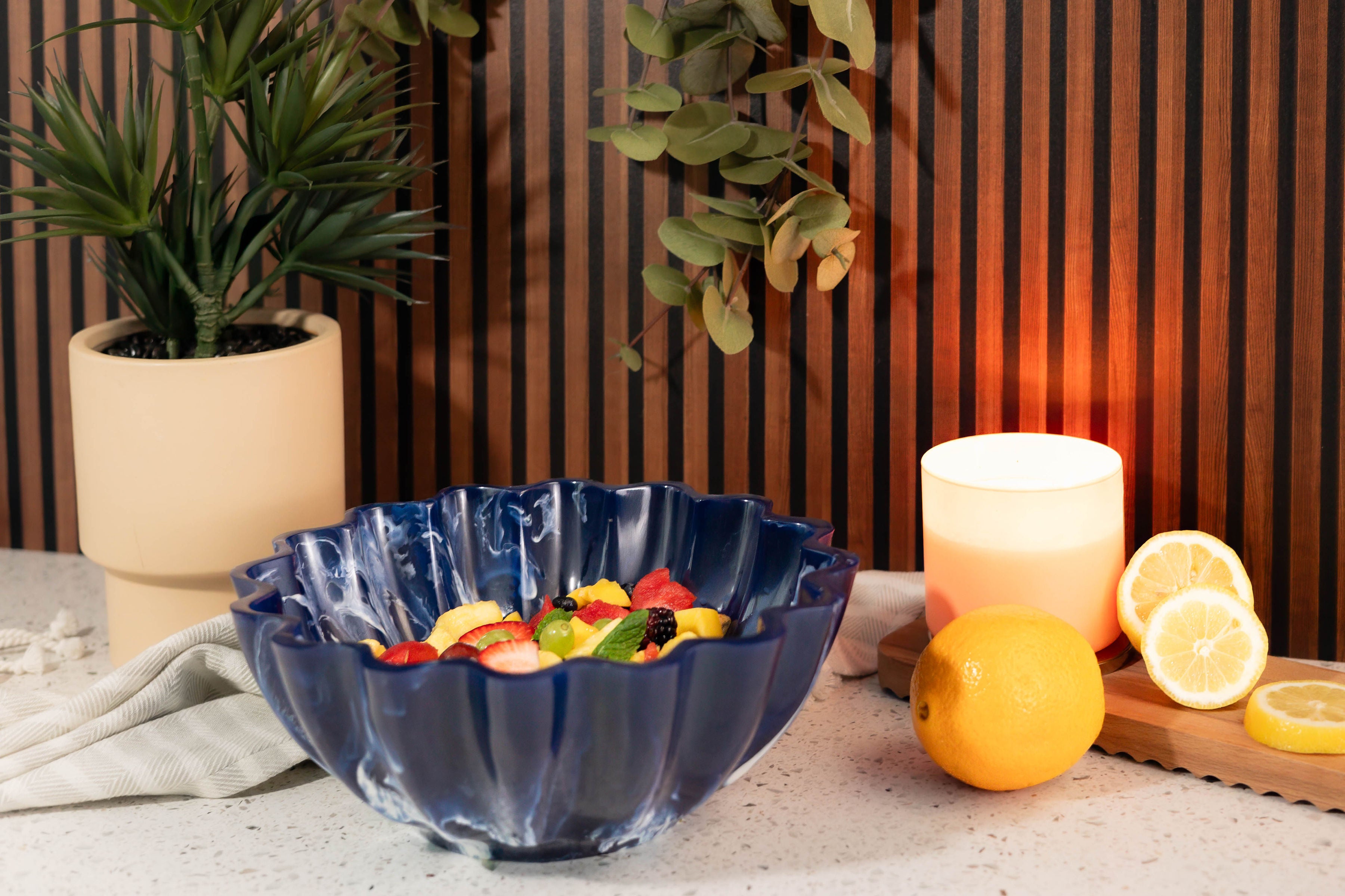 Jeanne Fitz Resin Collection Scalloped Bowl