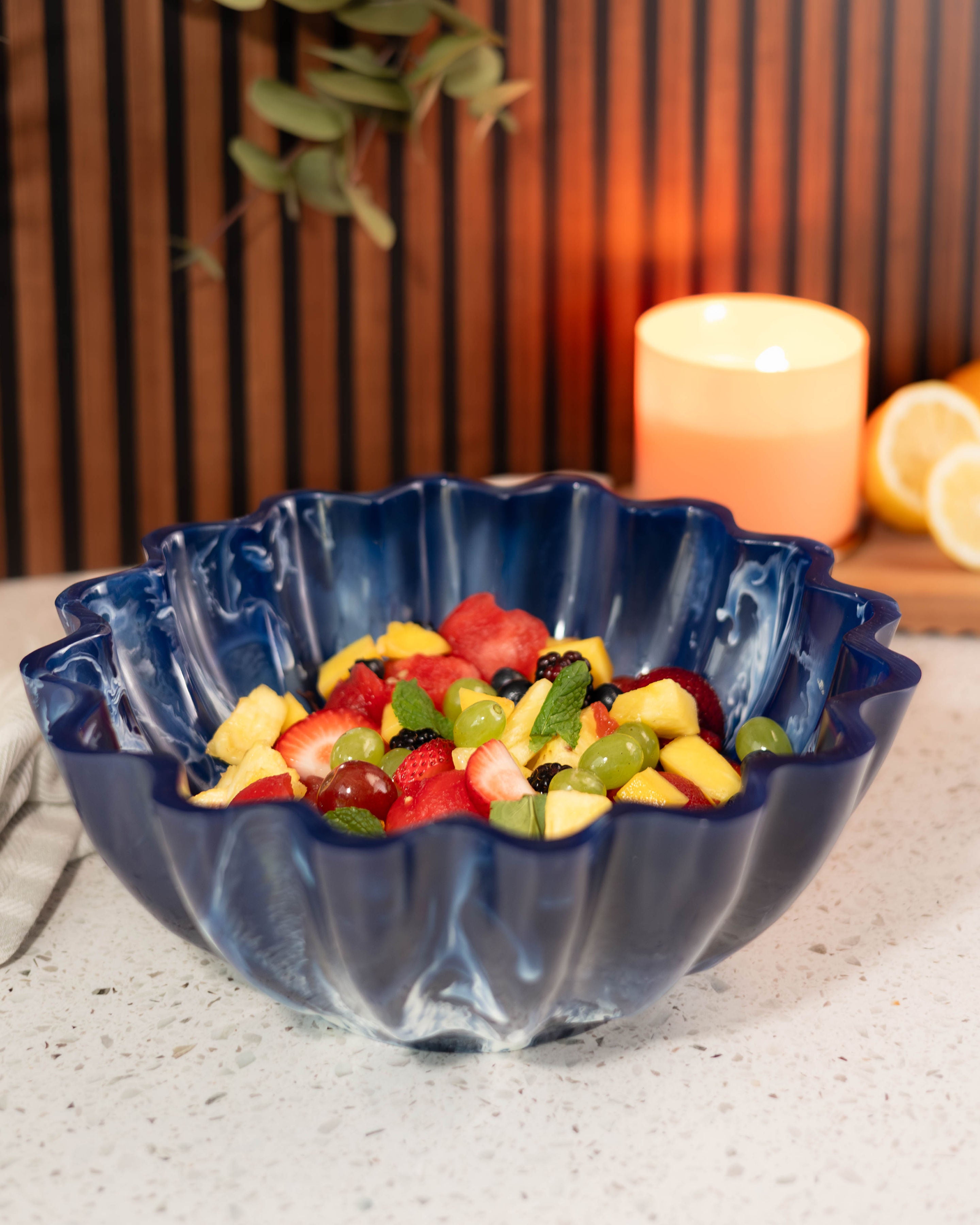 Jeanne Fitz Resin Collection Scalloped Bowl