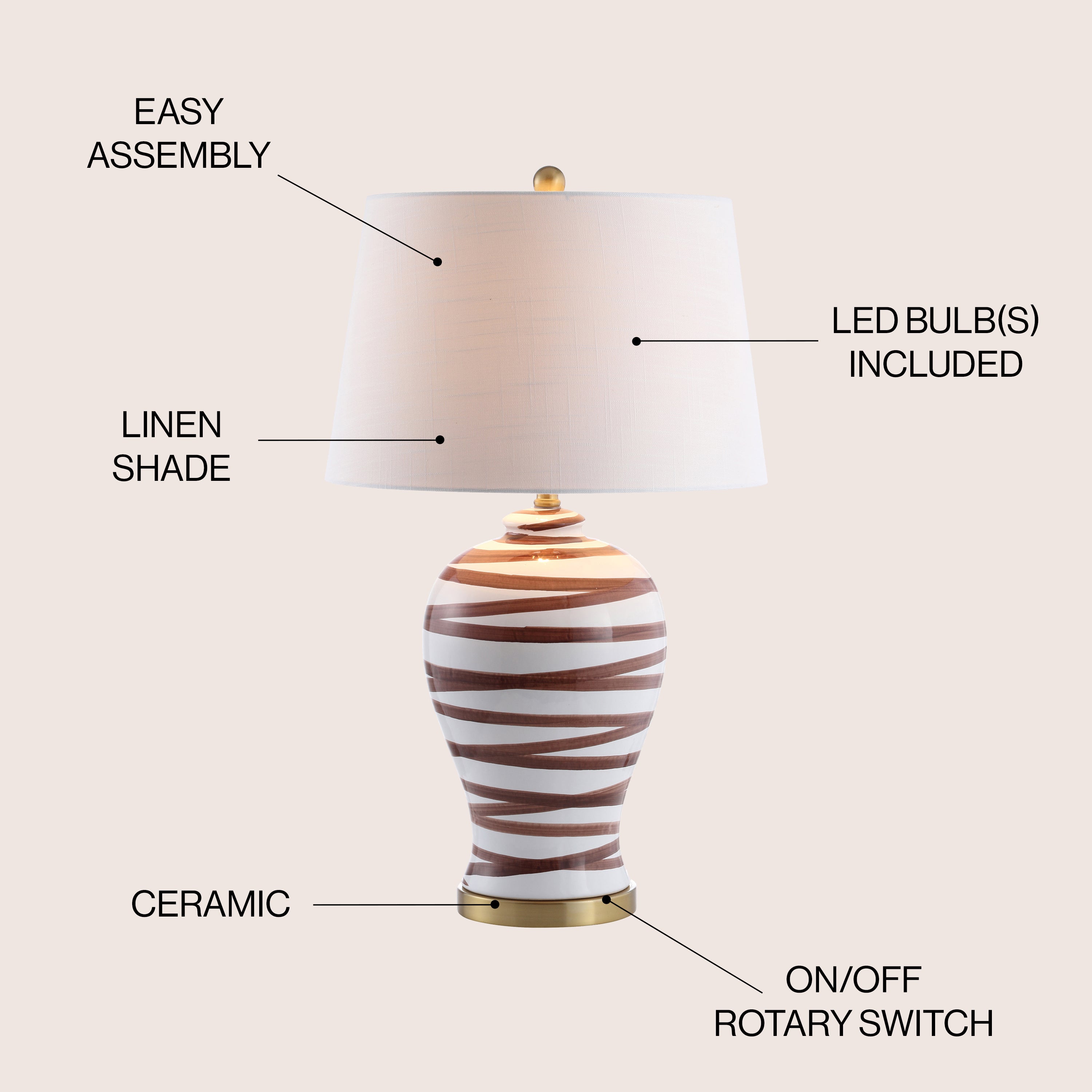 Joelie Ceramic LED Table Lamp