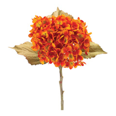 Fall-Hydrangea-Flower-Stem-(set-of-6)-Orange-Faux-Florals