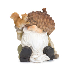 Harvest Gnome Figurine with Acorn Hat and Woodland Friends (Set of 2)