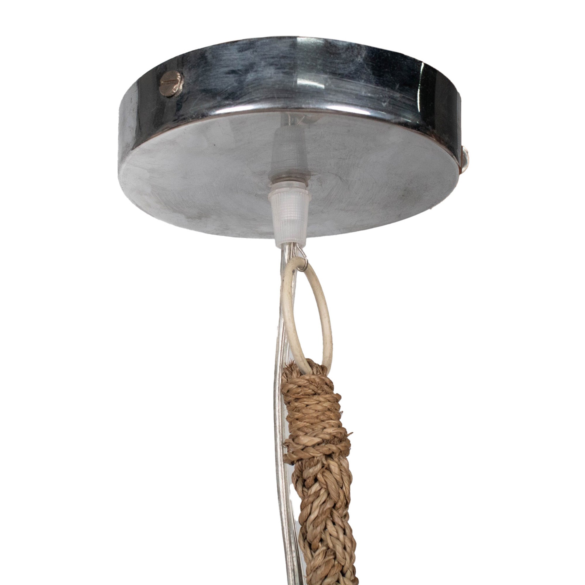 Woven Manila Rope Dome Pendant