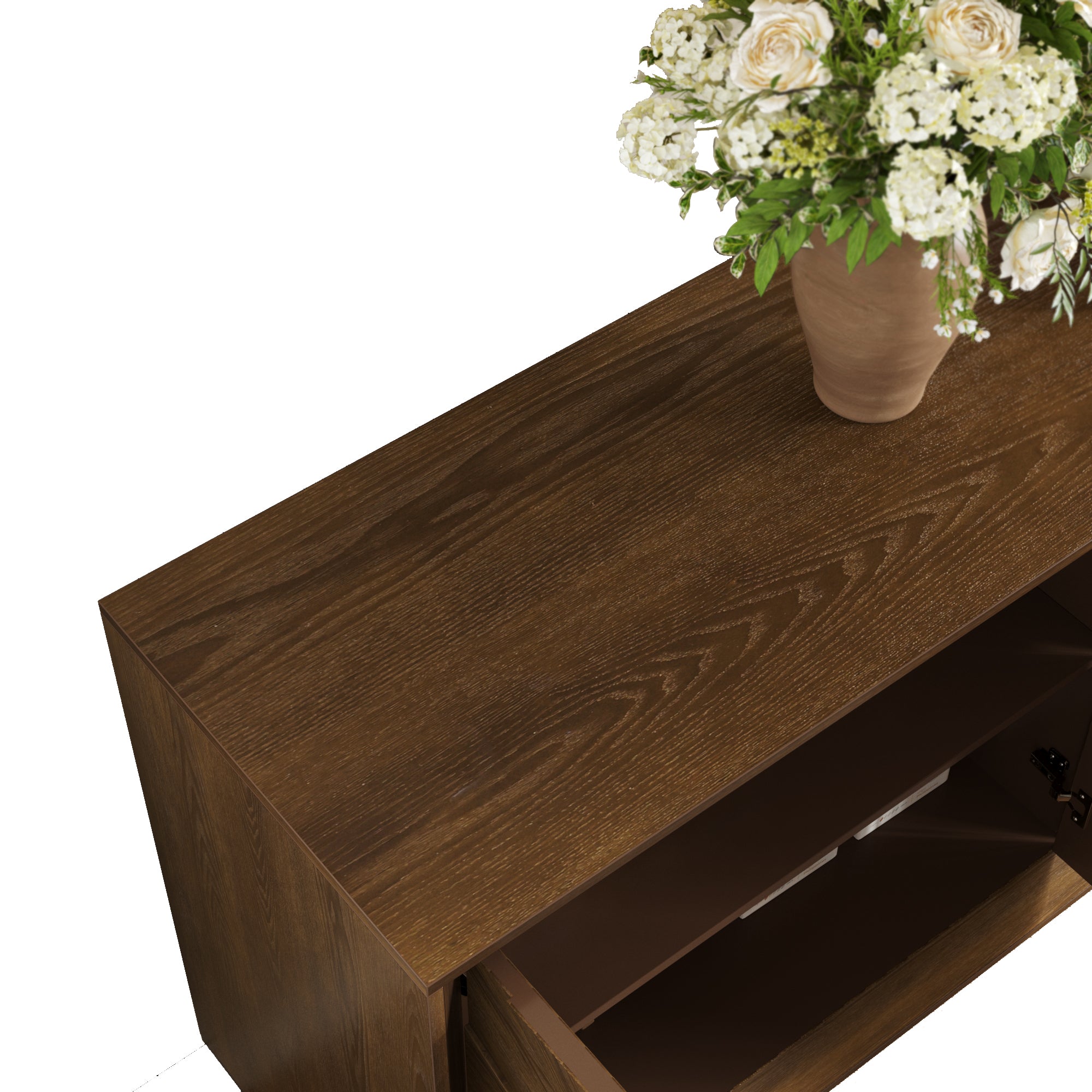 Sunburst Storage Cabinet with Adjustable Shelves