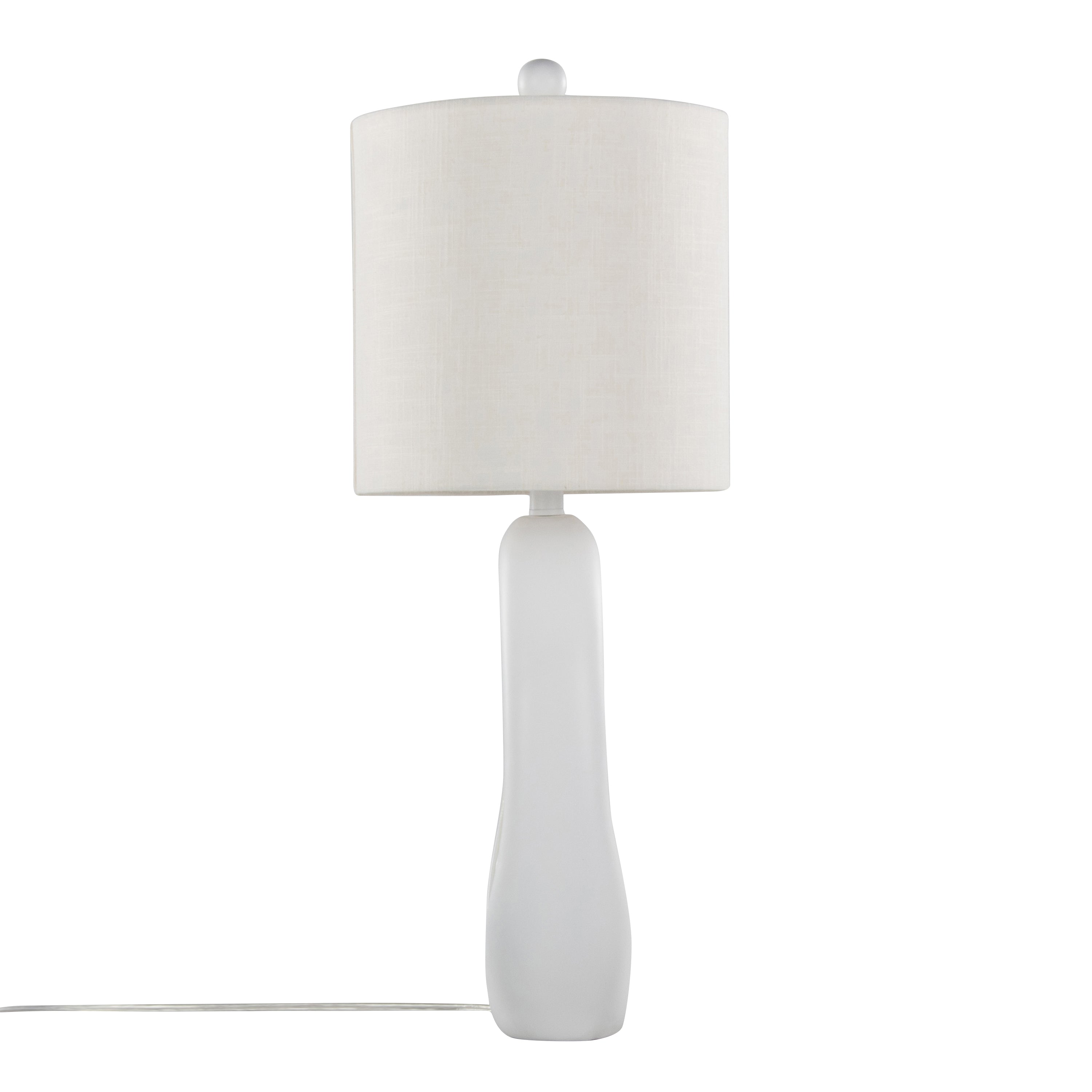 29" Table Lamp with Natural Shell and Linen Shade, Set of 2