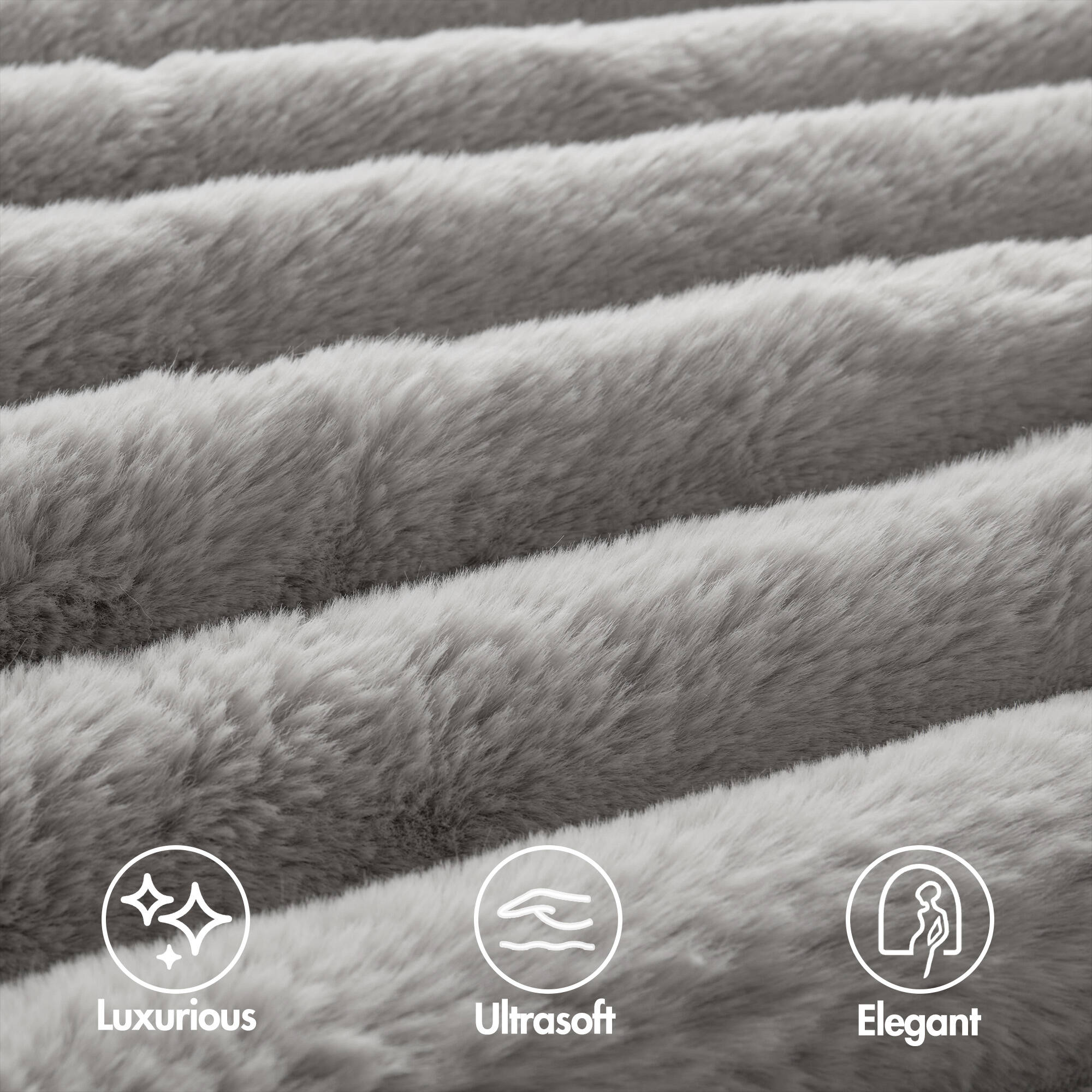 Ultrasoft Faux Fur Ribbed Comforter Set