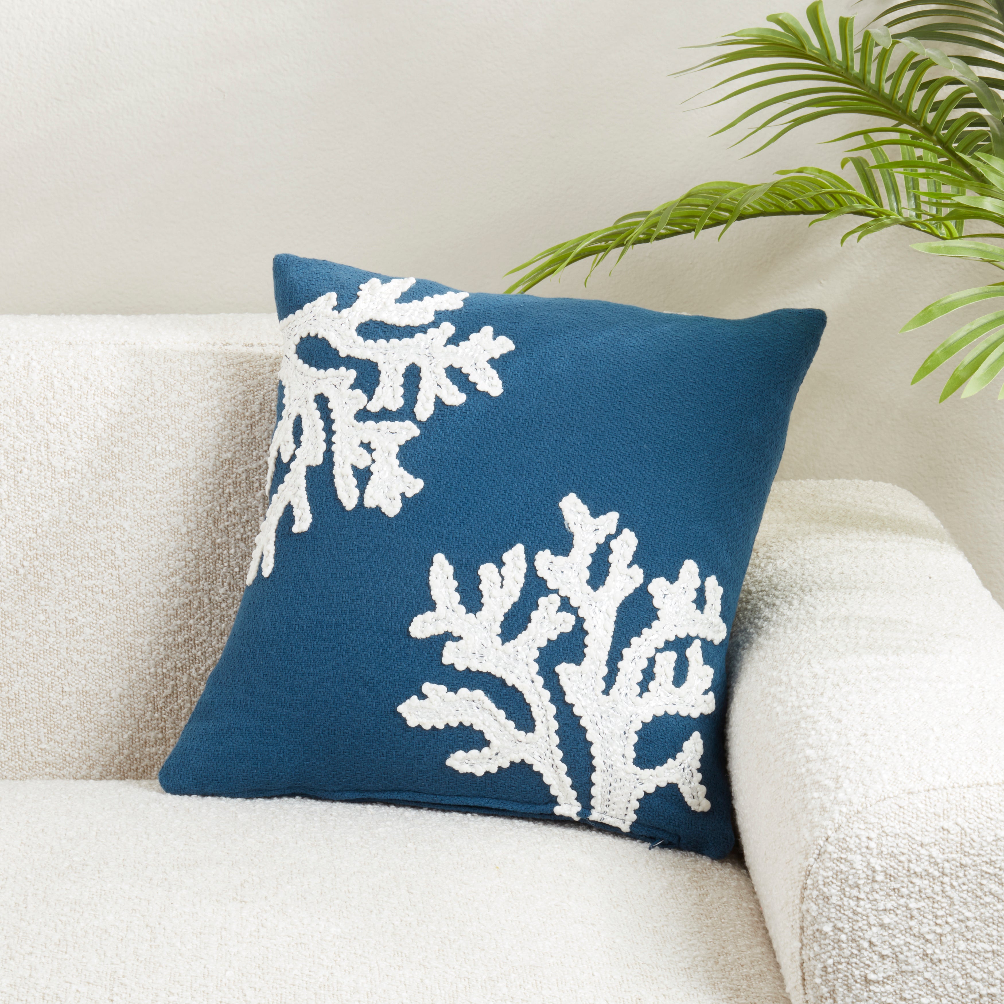 Coral Poly Filled Pillow