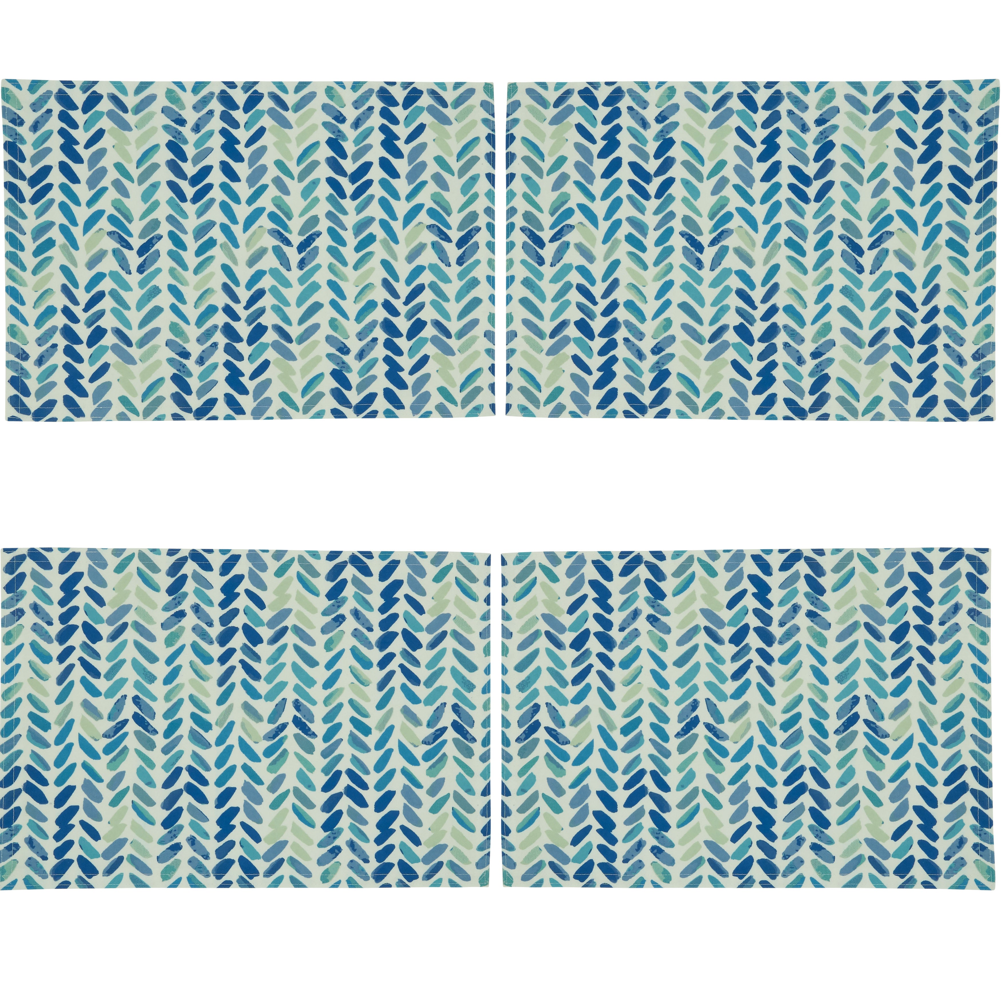 Watercolor Chevron Design Placemats, Set of 4