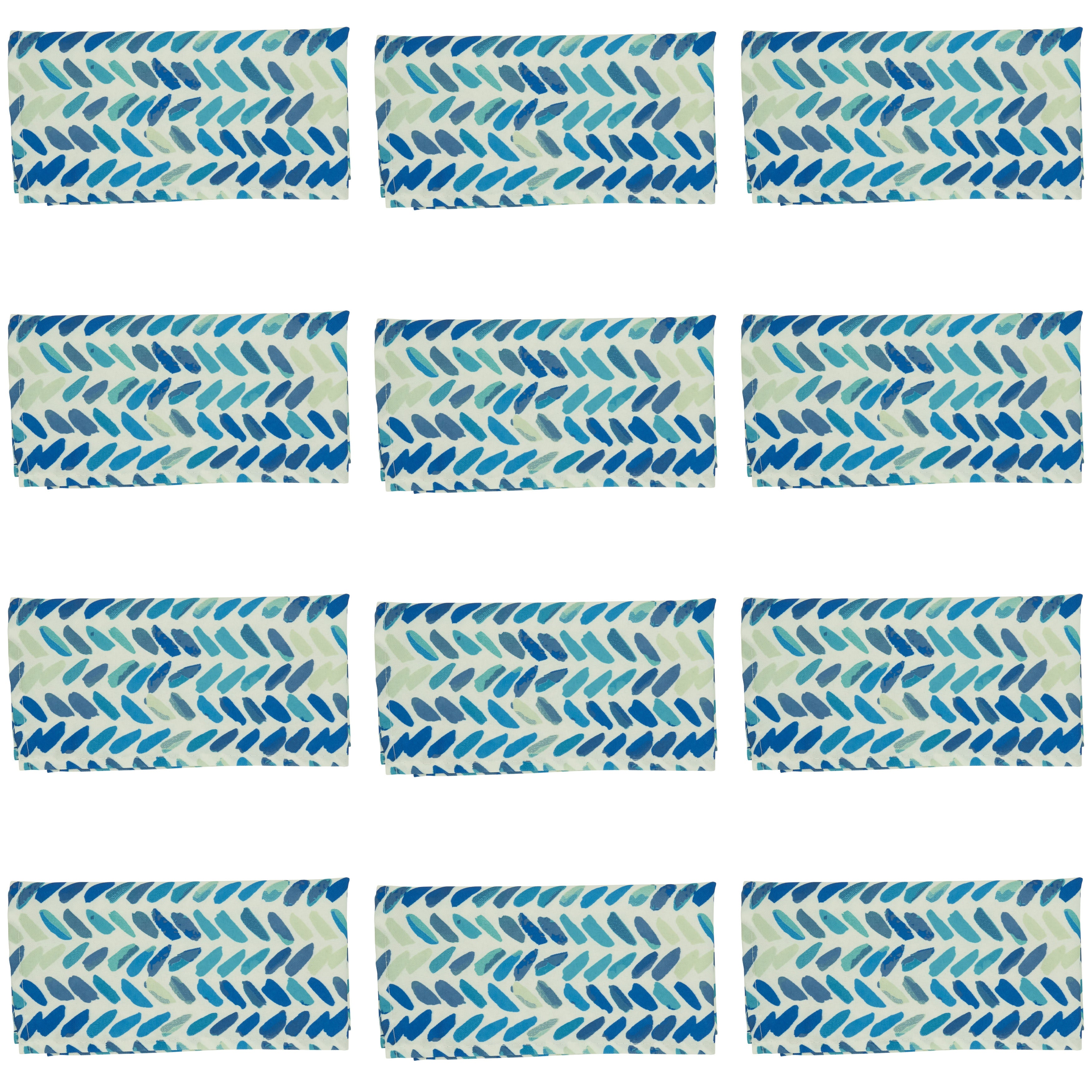 Watercolor Chevron Design Table Napkins, Set of 12