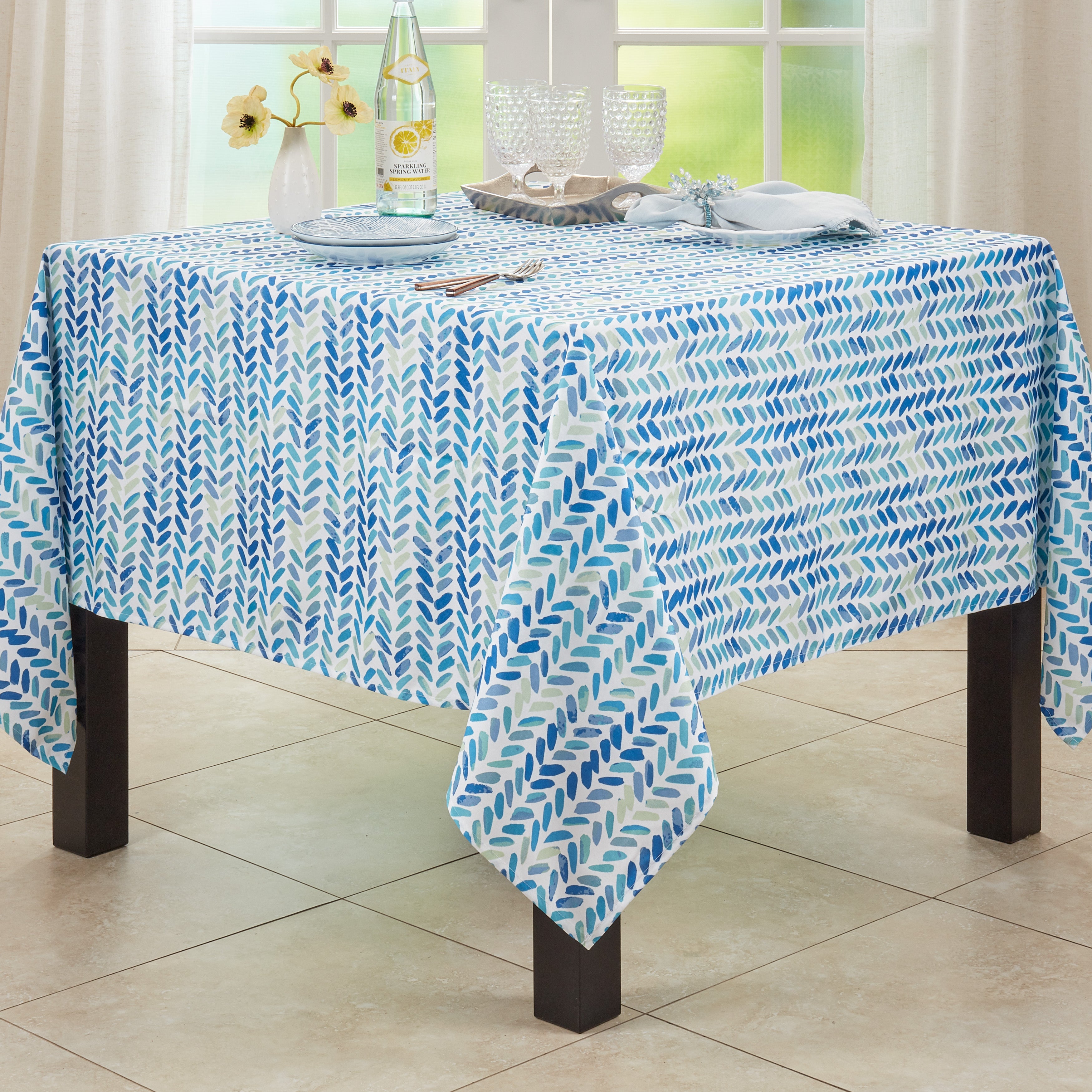 Watercolor Chevron Design Tablecloth