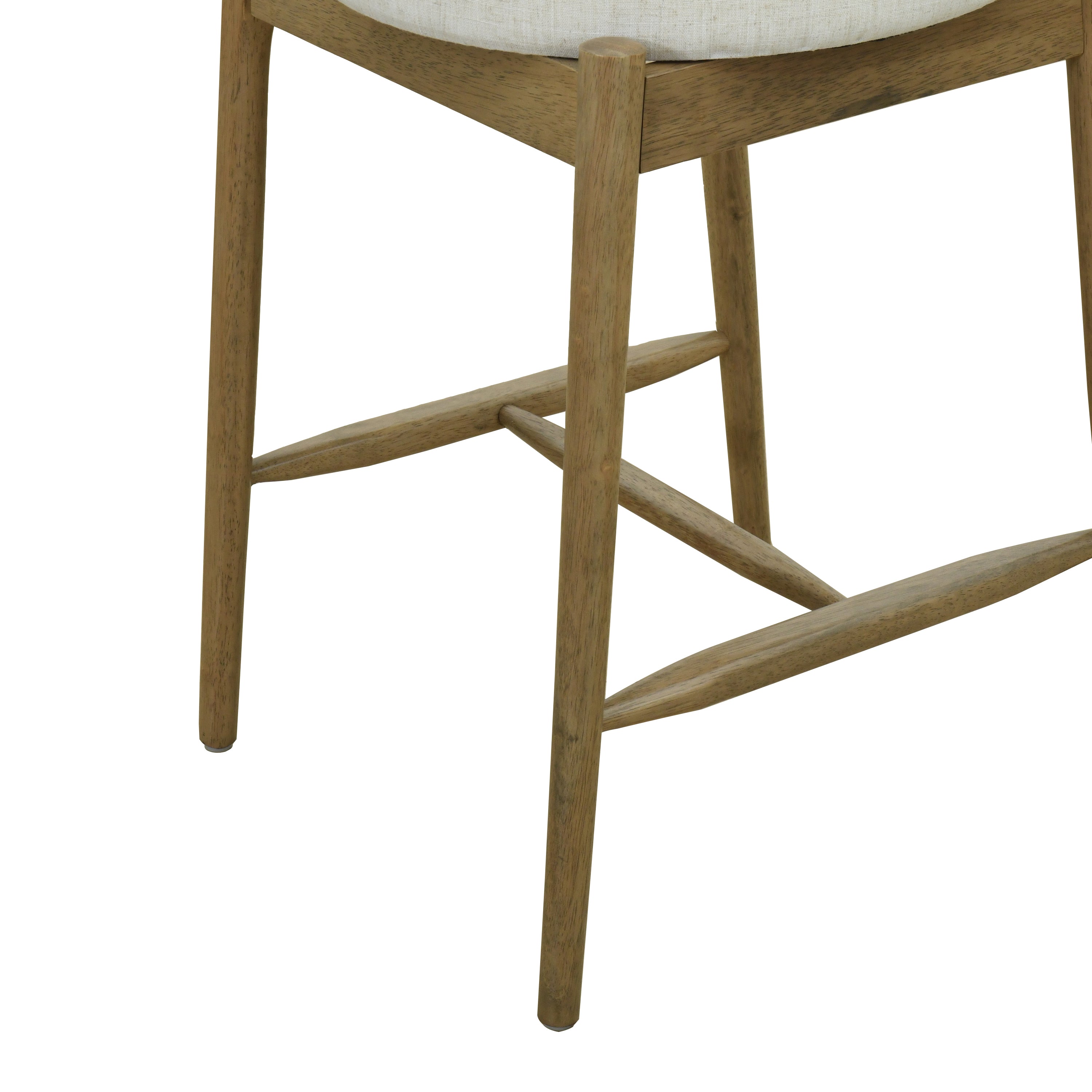 Harveston Mid Century Modern Boucle Upholstered Counter Stools, Set of 2