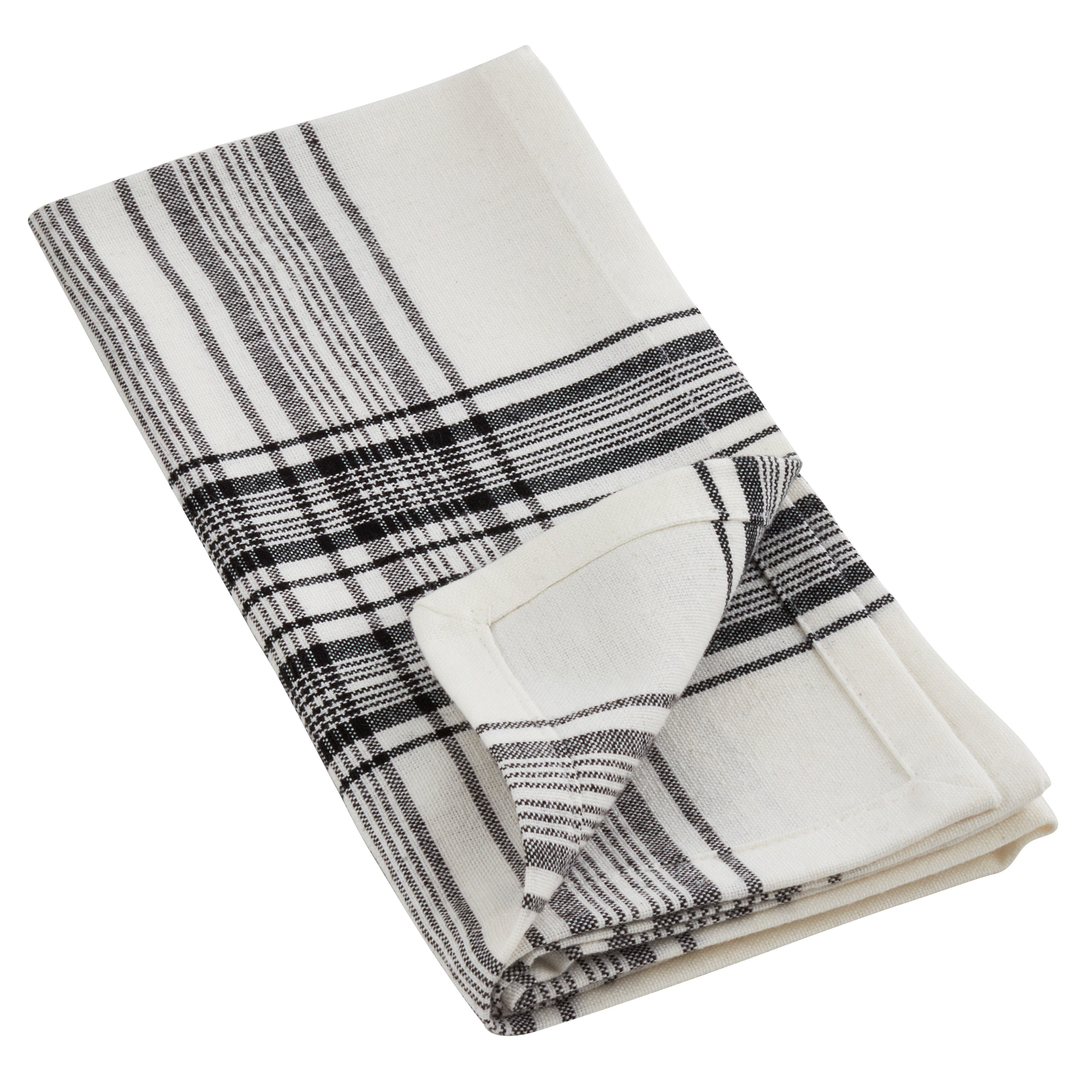 Plaid Pattern Cotton Table Napkin, Set of 4